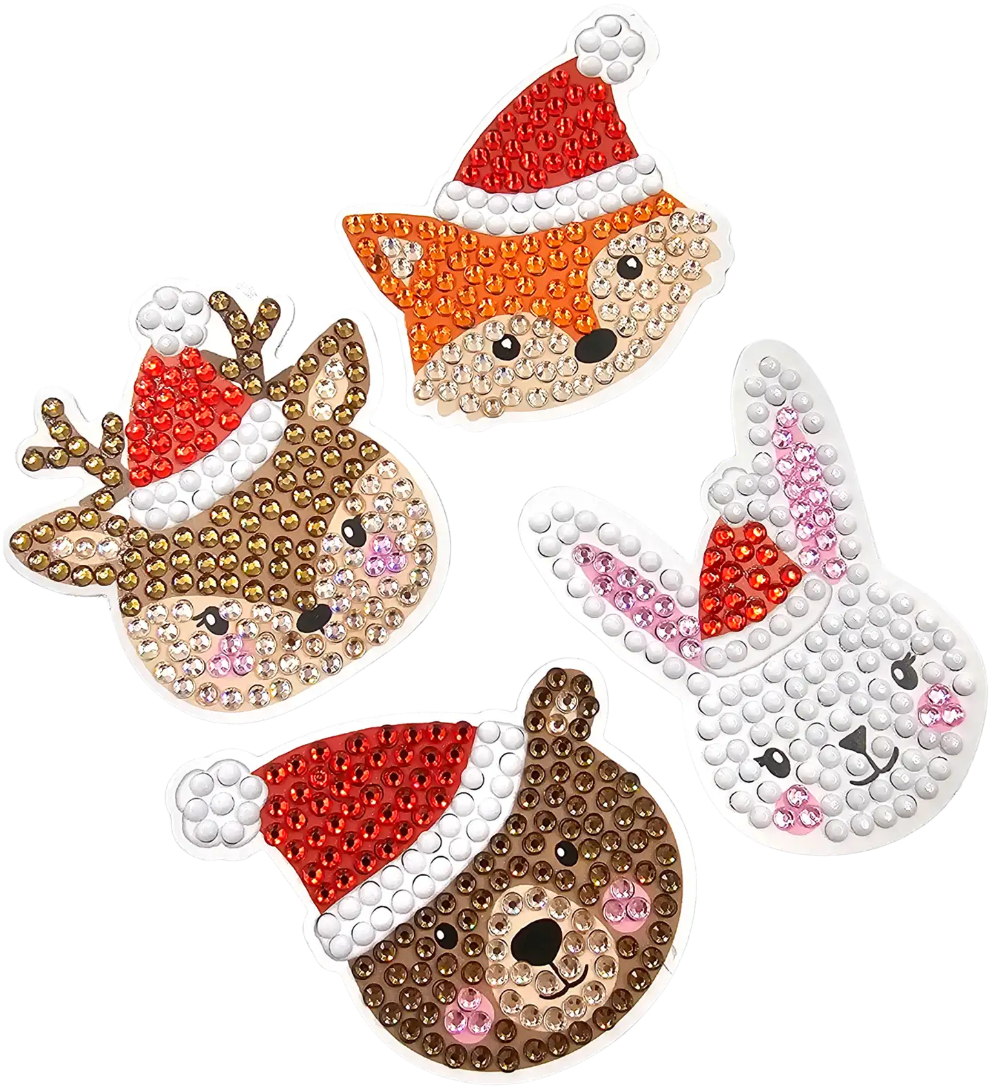 J.K. Primeco timanttimaalaustarra Joulueläimet 4kpl - 2