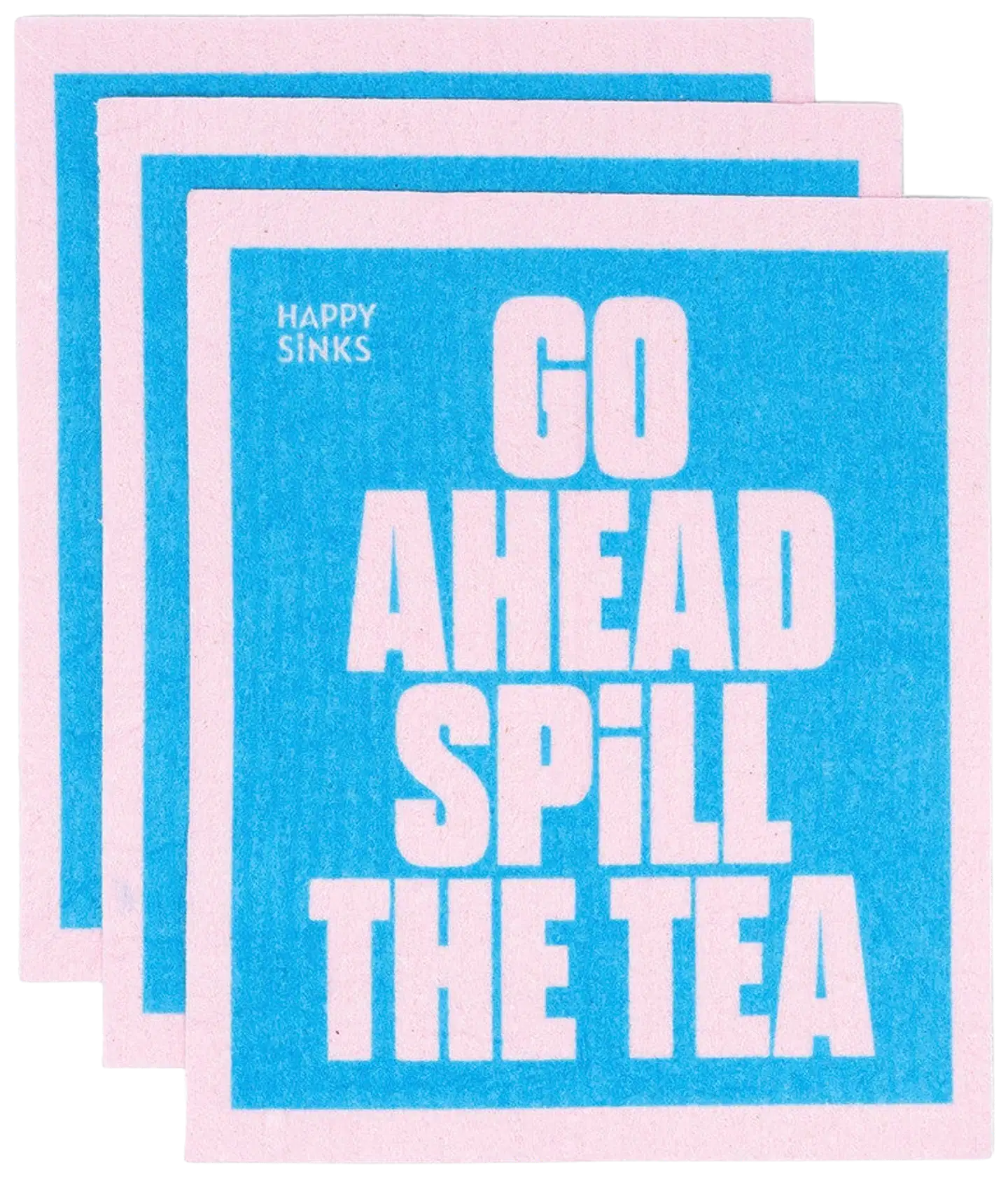 Happy Sinks Ruotsalainen tiskirätti -setti "Spill the Tea", 3 kpl - 1