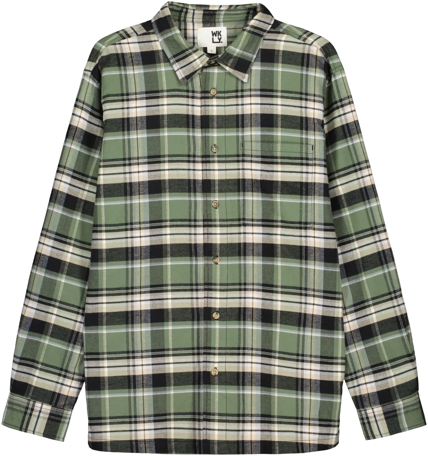 WKLY. miesten flanellipaita 194W482506 - Green check - 1