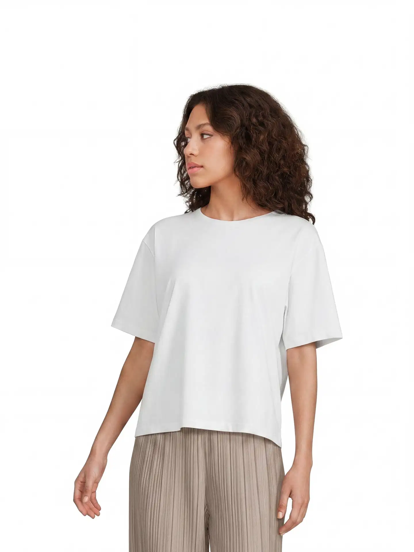 London Fog naisten t-paita premium 213L26N001 - white - 1