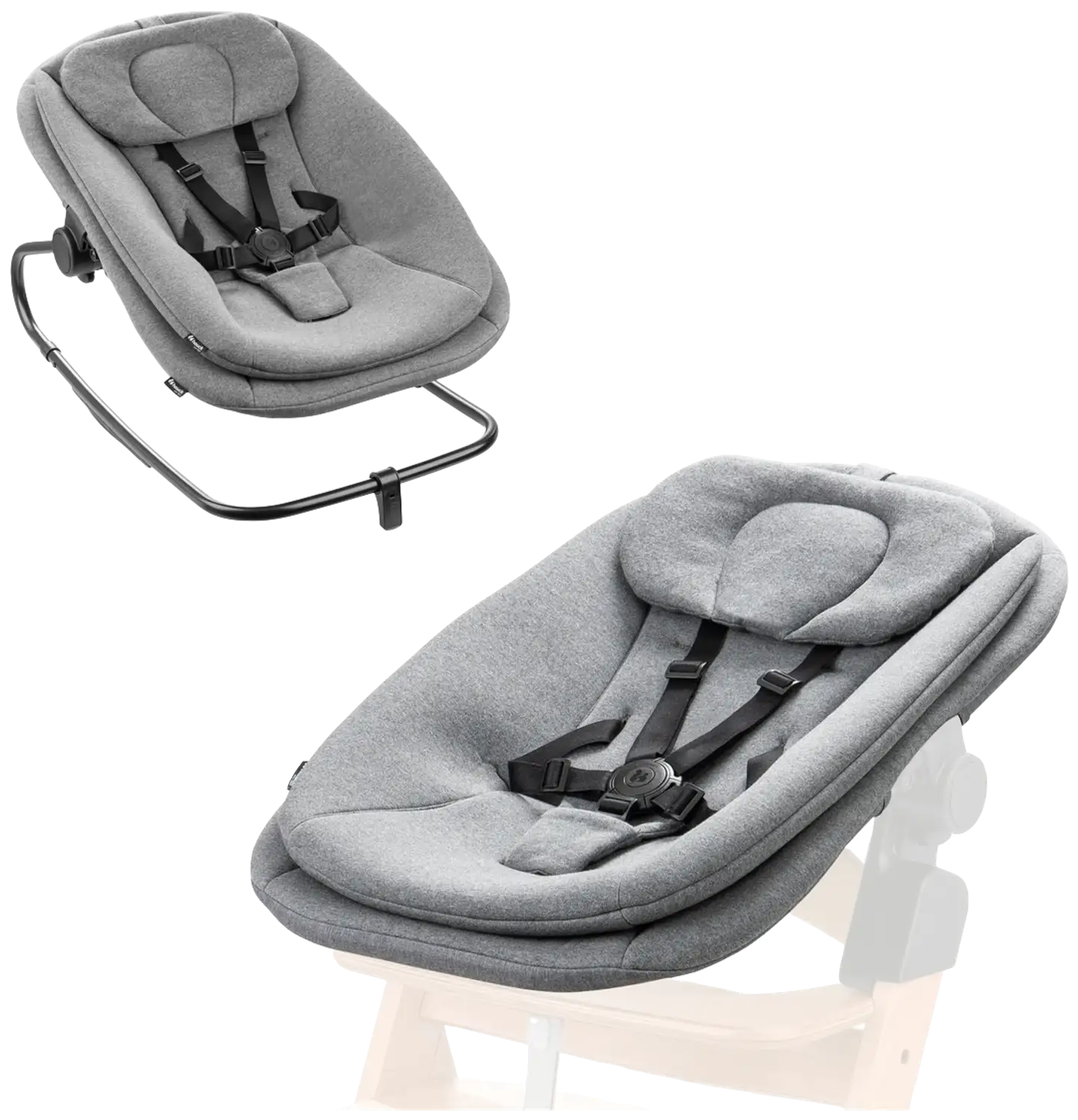 Hauck sitteri Highchair Bouncer tummanharmaa - 1