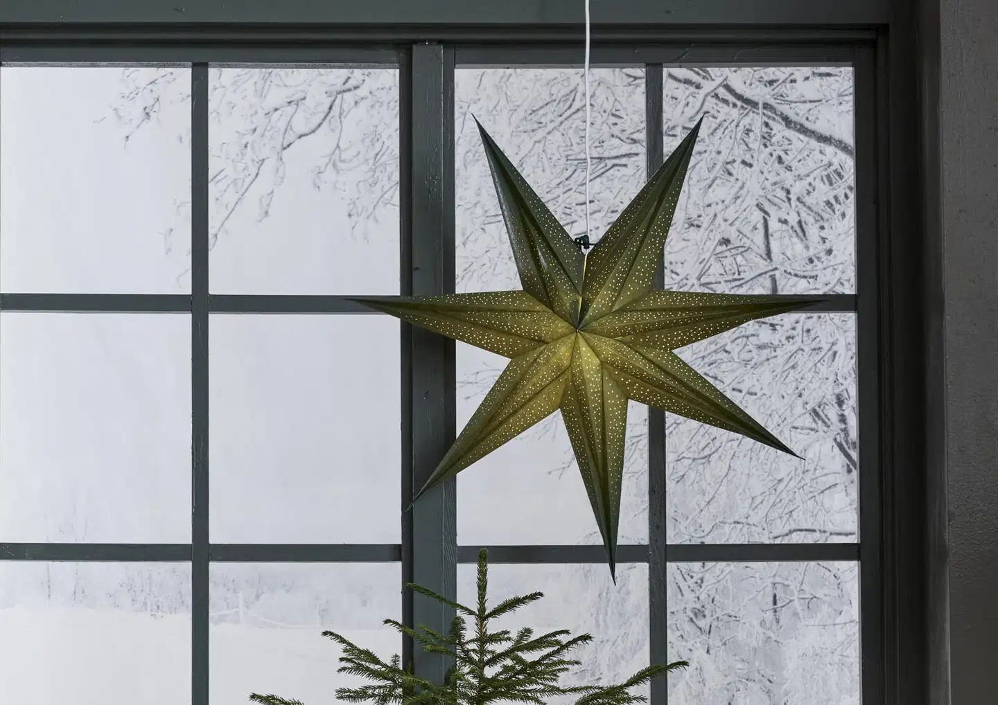 Star Trading paperitähti Holly 60 cm vihreä - 3
