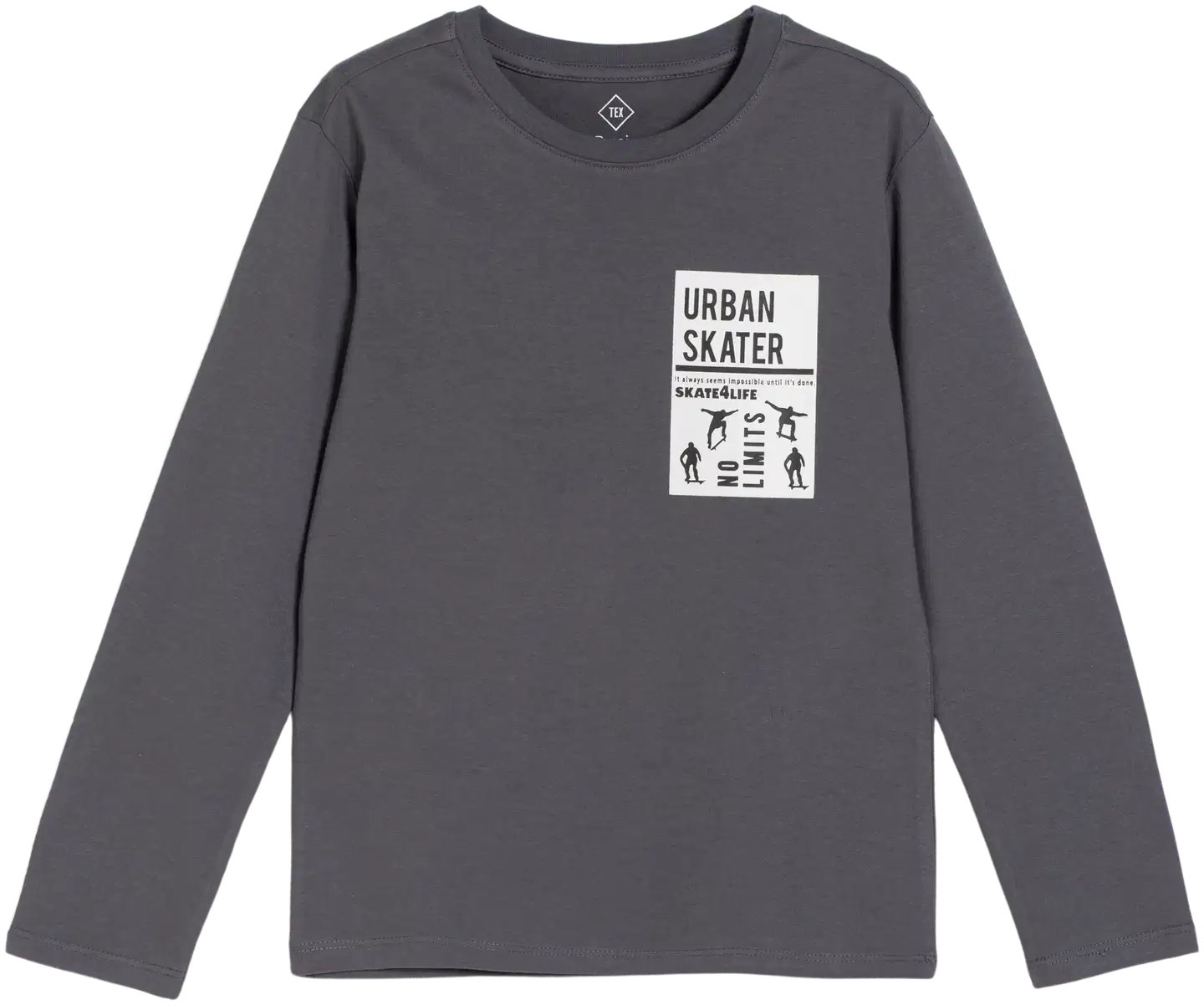 TEX BASIC lasten trikoopaita I994026 - Anthracite - 4