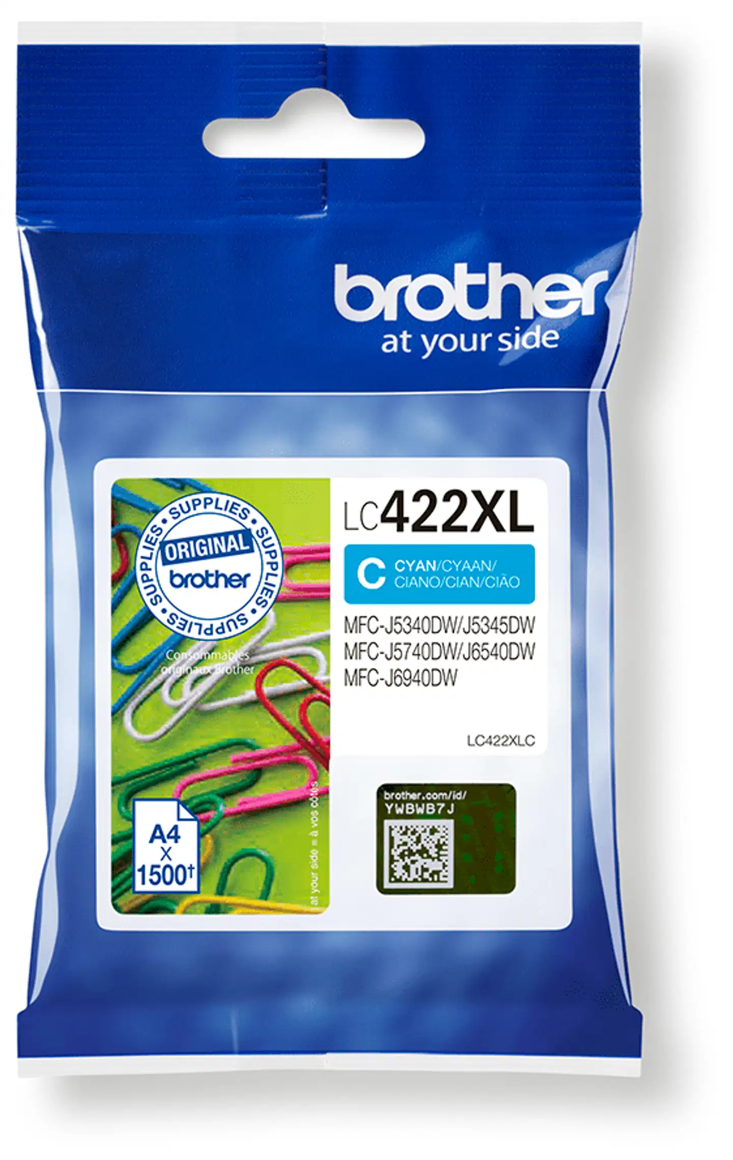 Brother mustepatruuna LC422XLC XL sininen - 1