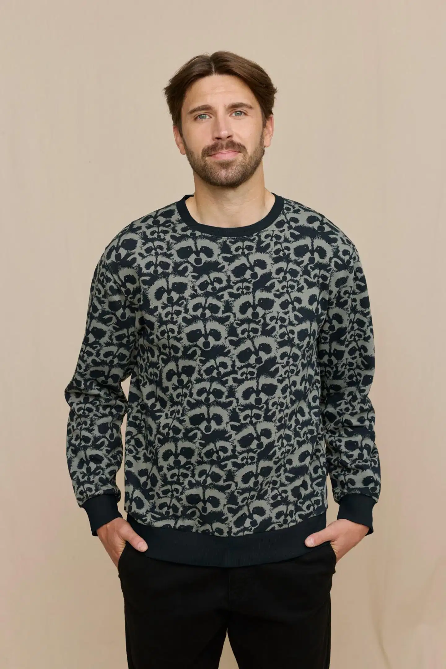 Finlayson miesten collegepusero Pesue allover - Black - 3