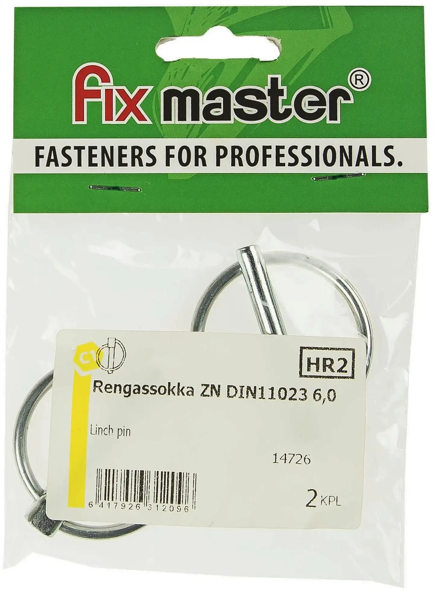 Fix Master rengassokka 6,0mm sinkitty 2kpl