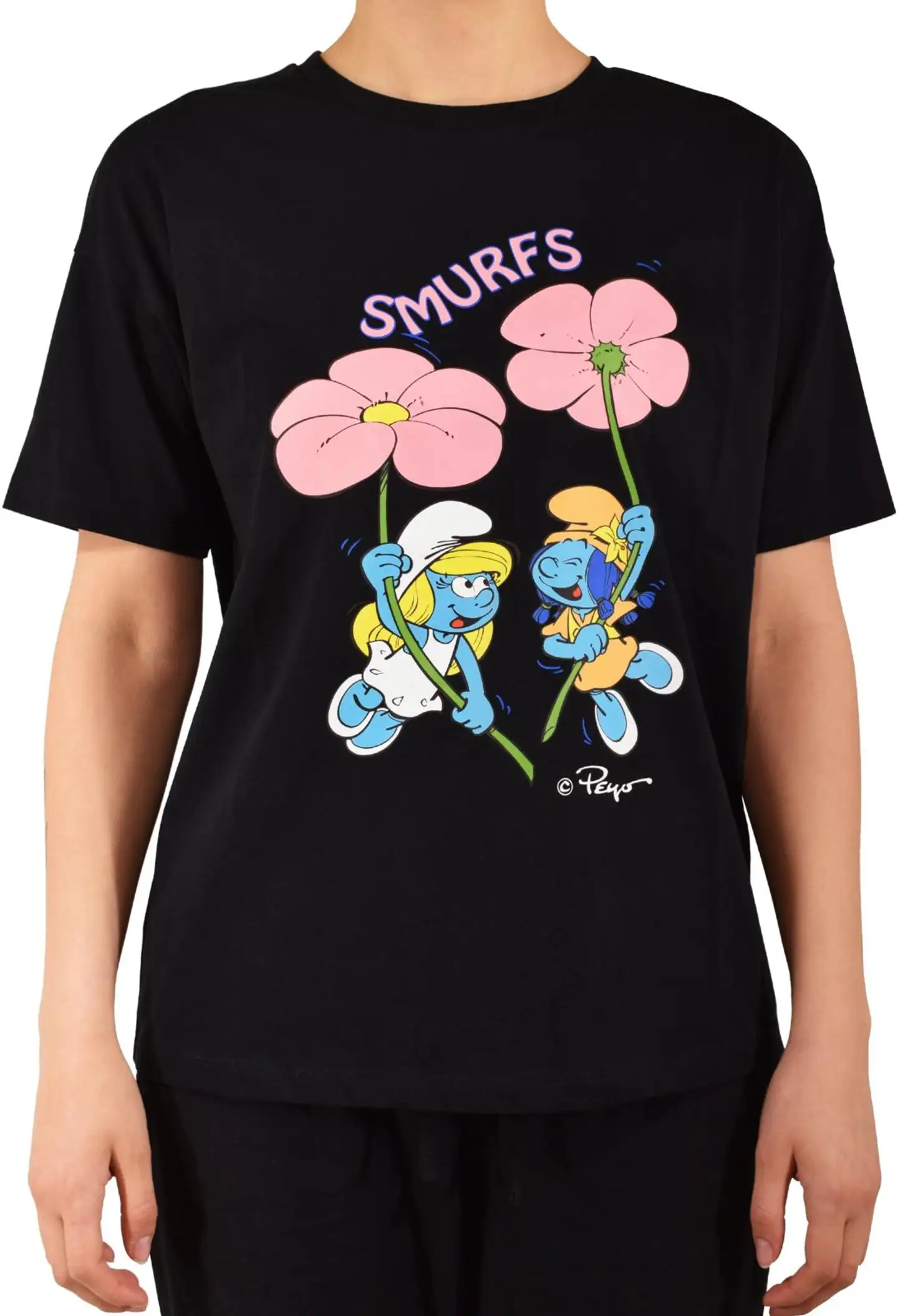 The Smurfs naisten t-paita - MUSTA