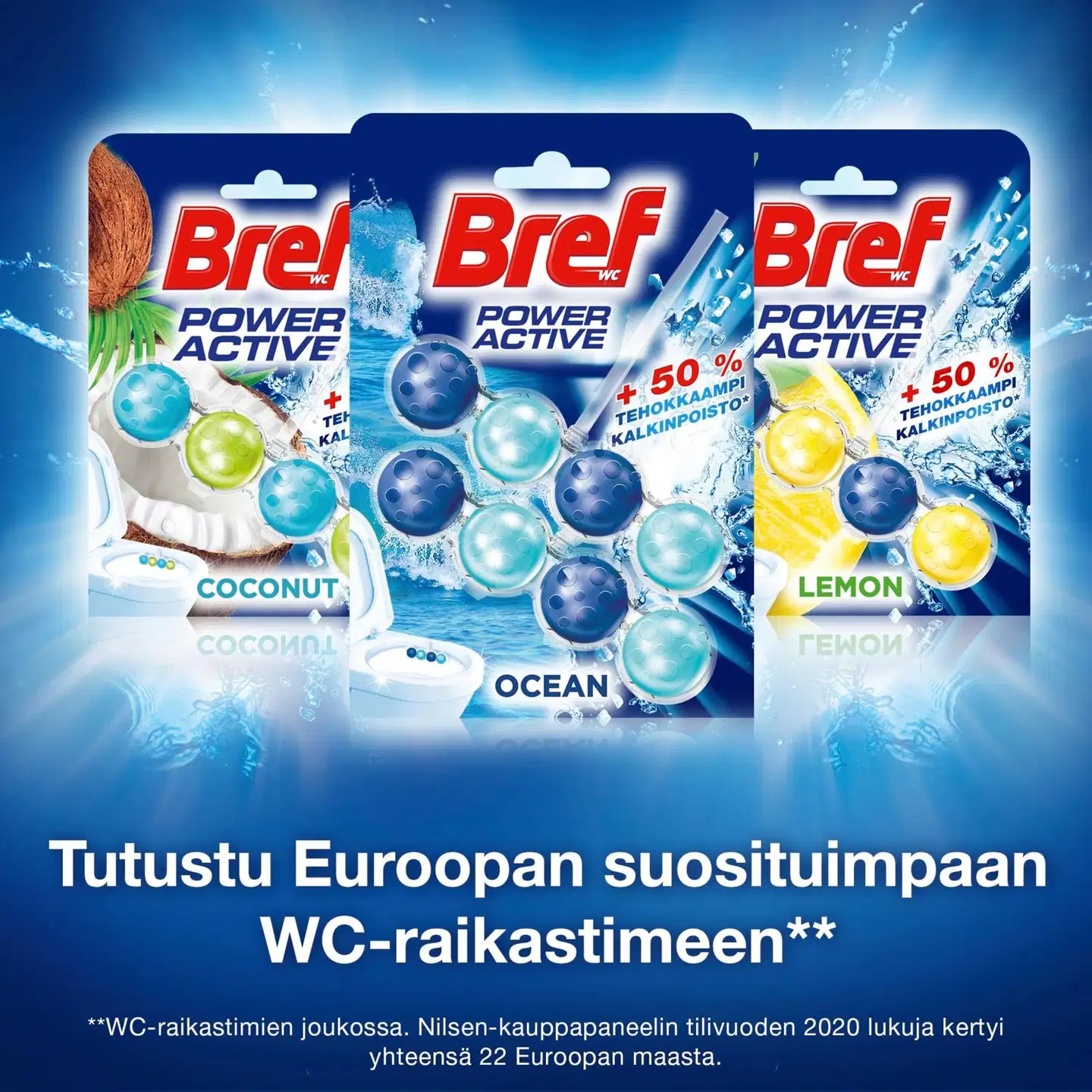 Bref 2x50g Duo-Pack Power Active Ocean WC-Raikastin - 2