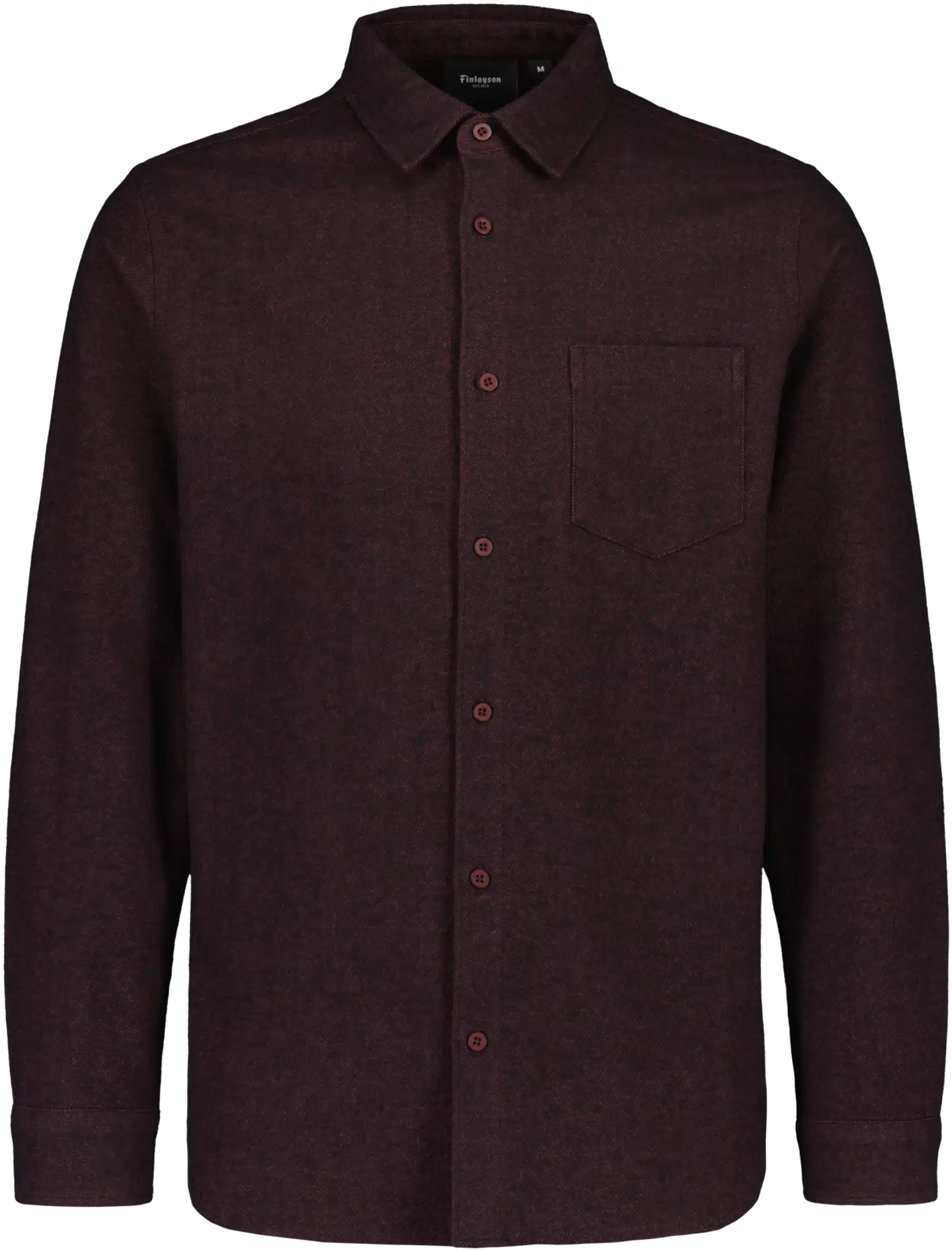 Finlayson miesten flanellipaita twill - Wine - 1