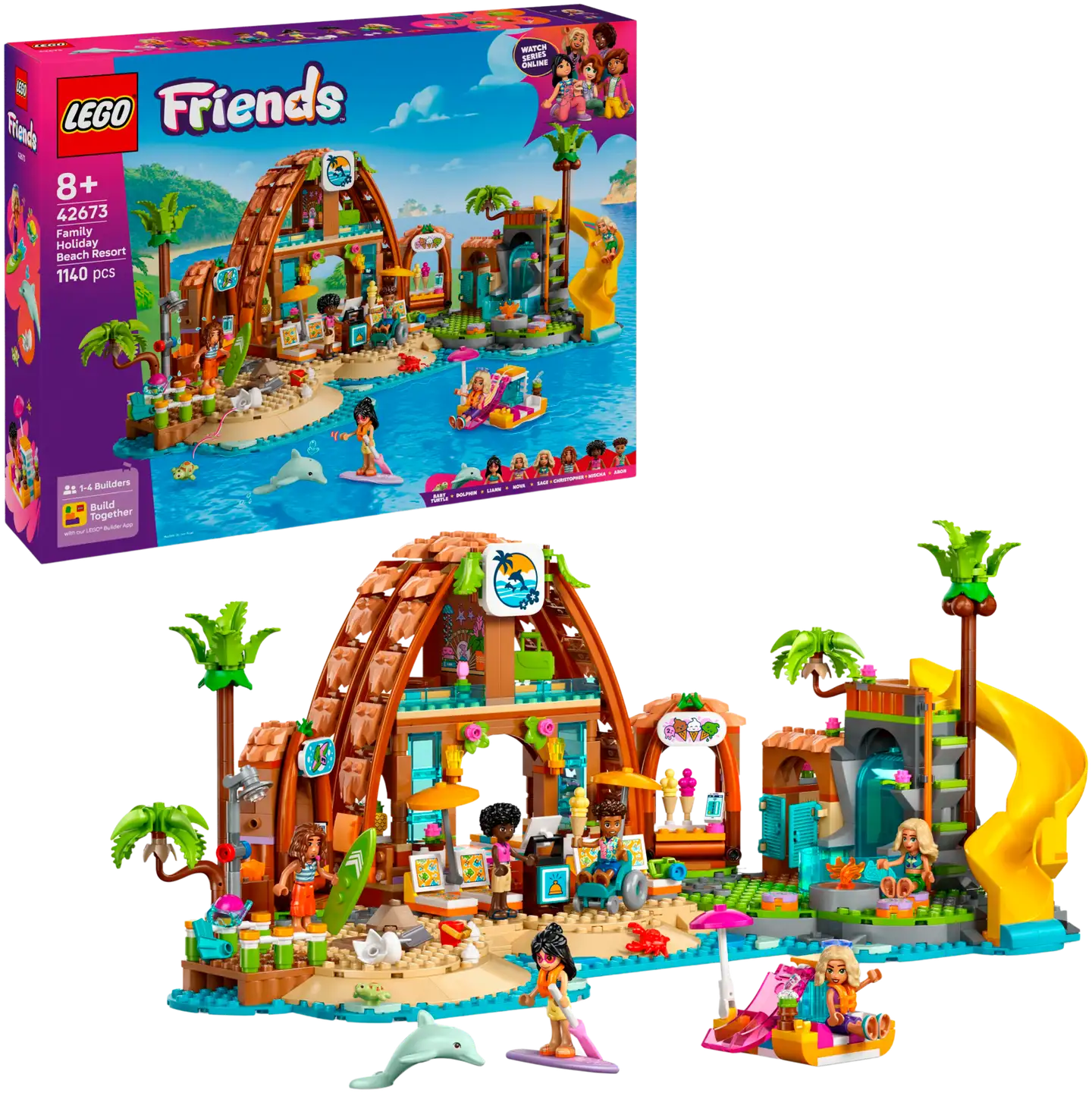 LEGO® Friends 42673 Koko perheen lomakohde meren rannalla - 1