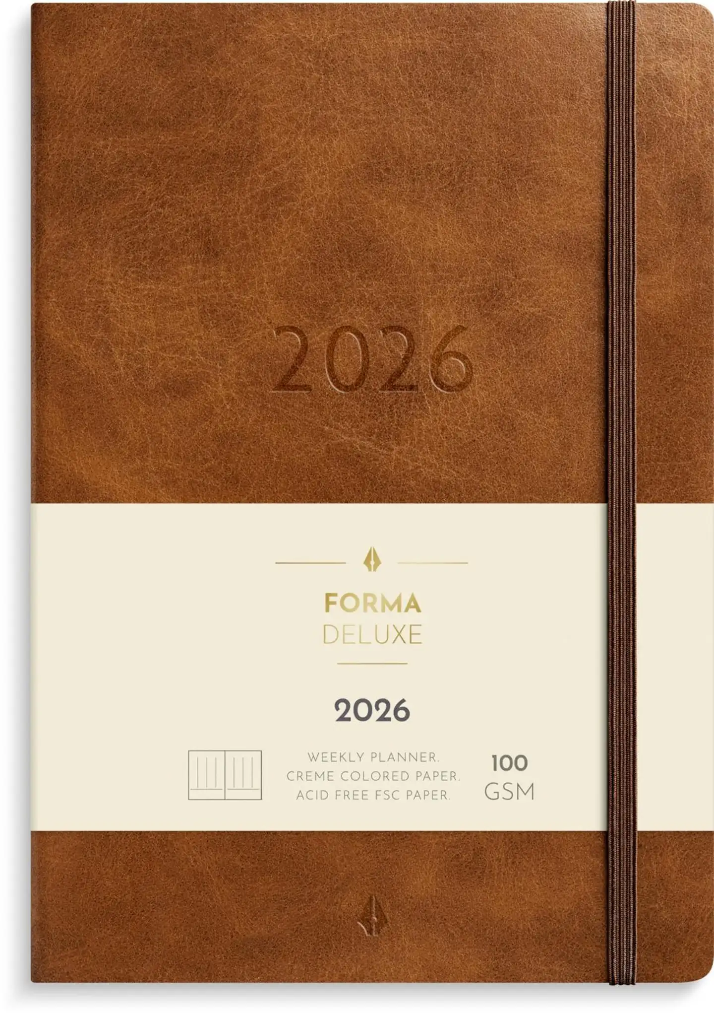 Burde Kalenteri 2026 Business Forma Deluxe ruskea - 1