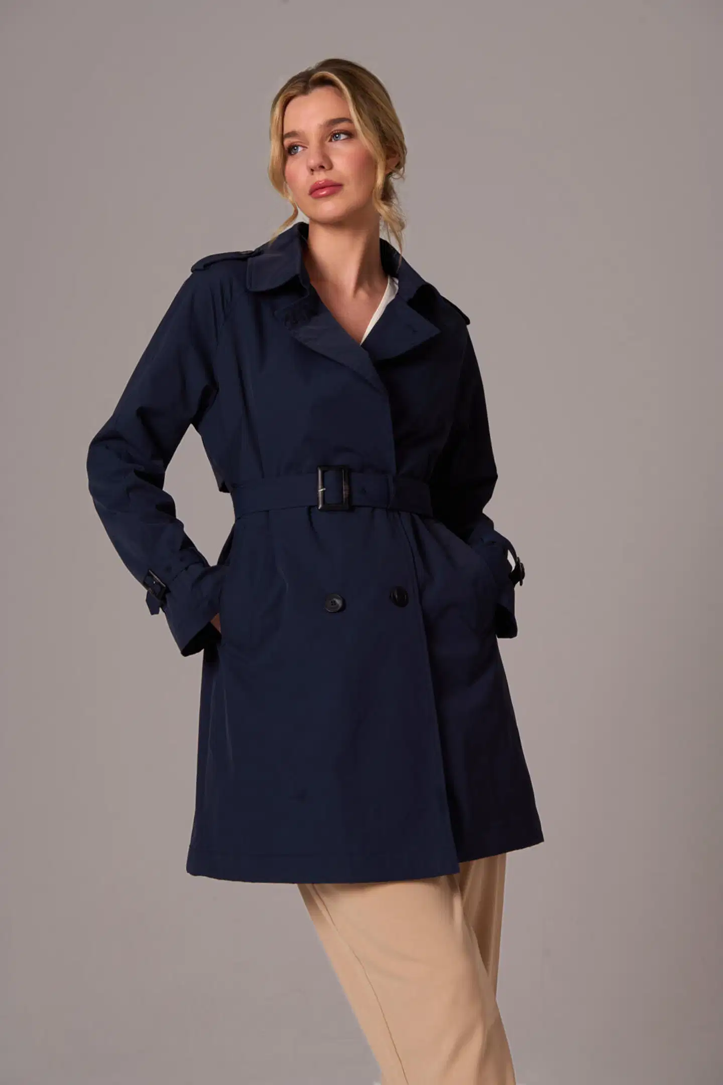 London Fog naisten trenssitakki 225L102608 - navy blue - 7