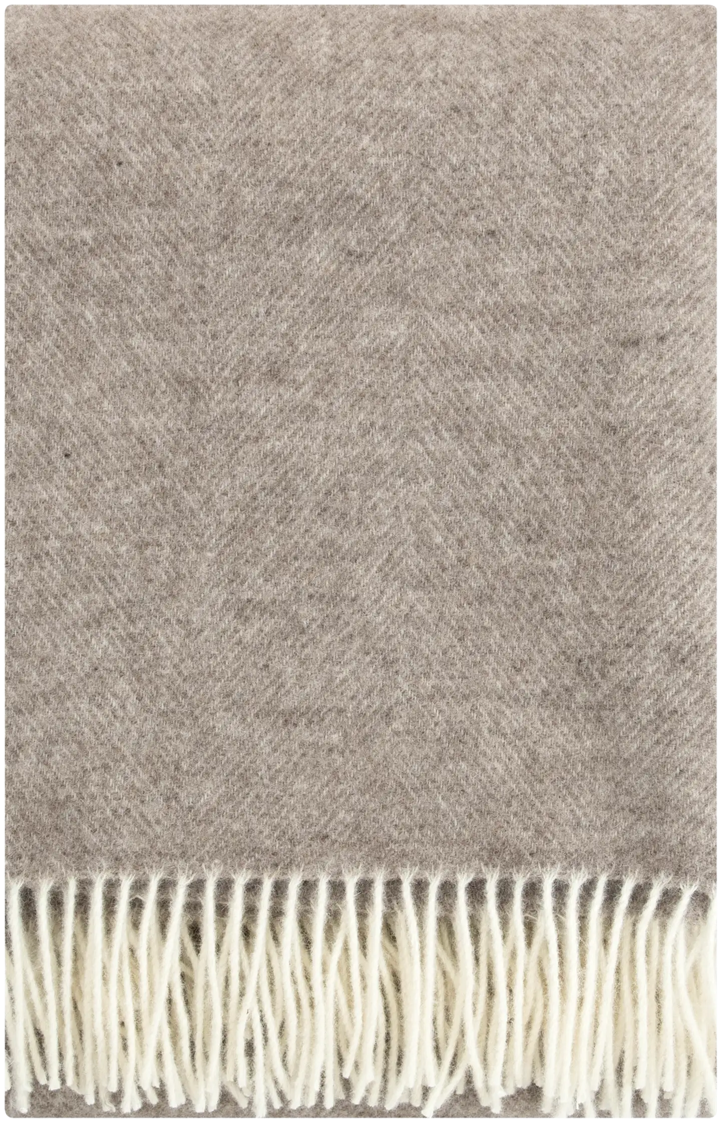Lapuan Kankurit Arvo huopa 130x180cm+hapsut valko-luonnon beige 100% villa - 1