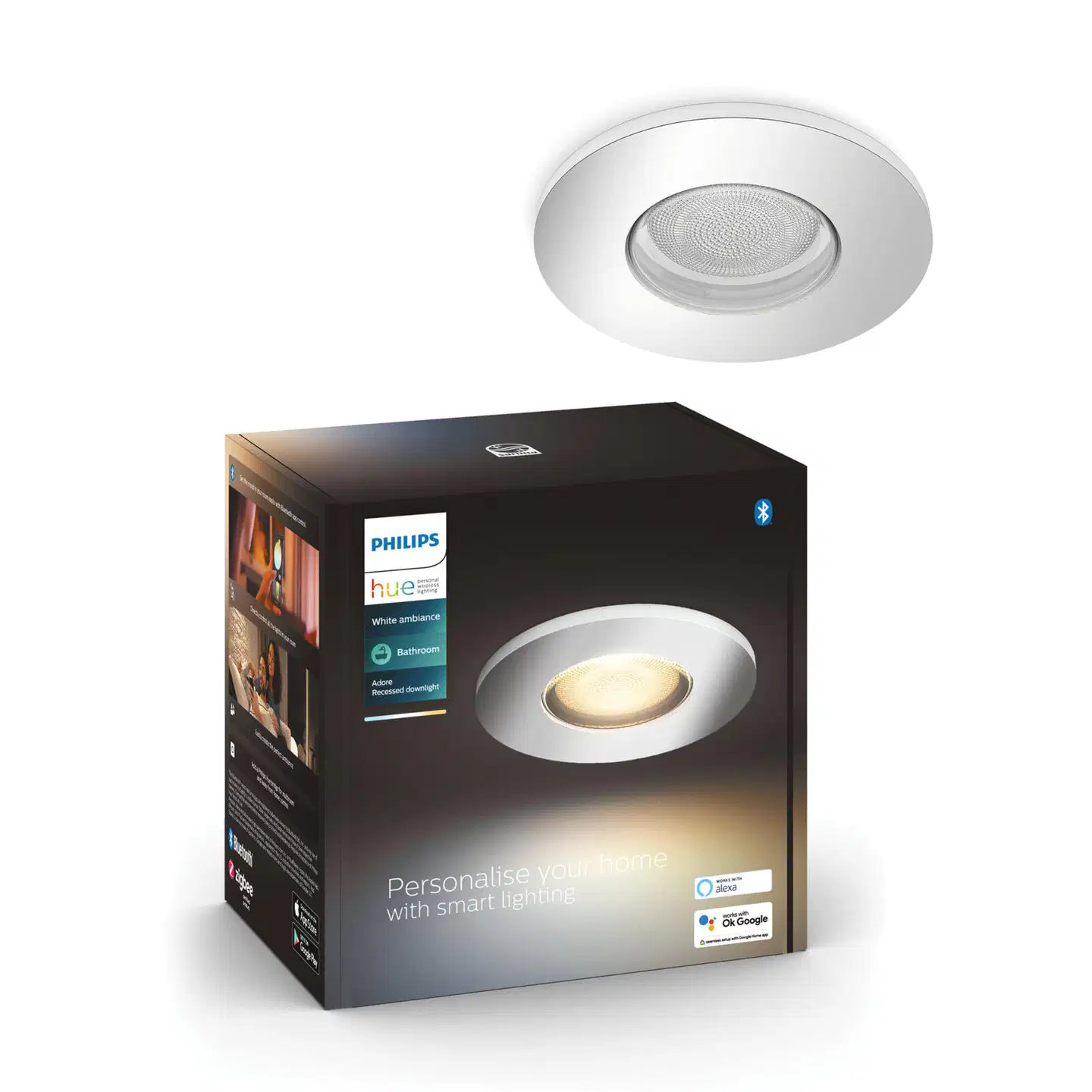 Philips Hue Adore -upotettava kohdevalo kylpyhuoneeseen 4.2W 2200-6500K 400LM - 3
