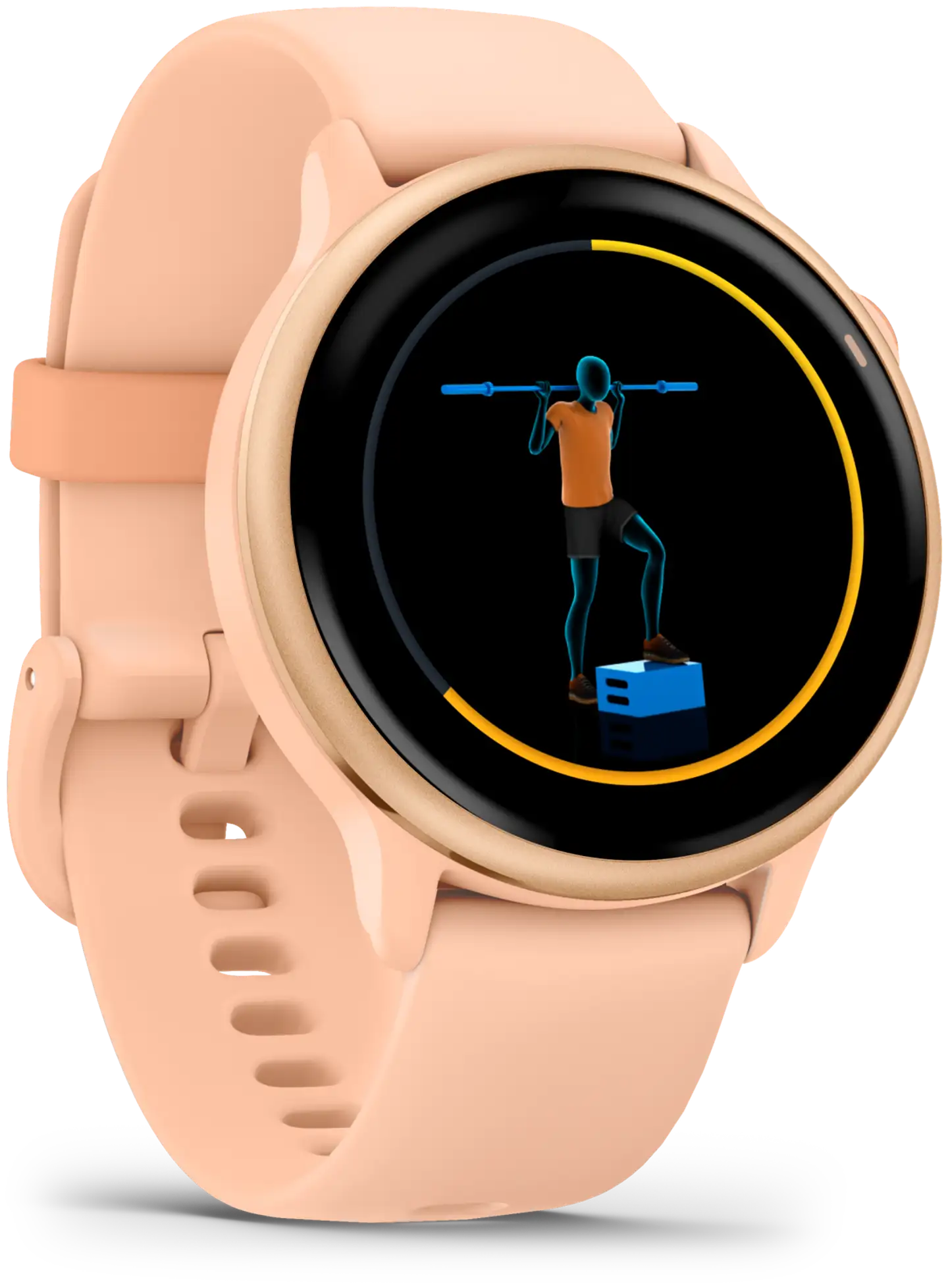 Garmin älykello Vivoactive 6 metallinen vaaleanpunainen aamunkajo ja samanvärinen hihna - 5