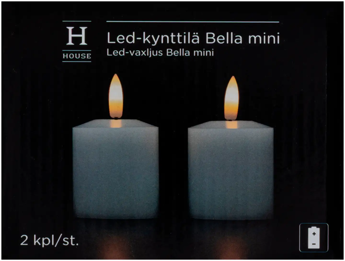 House led-kynttilä Bella mini 2 kpl