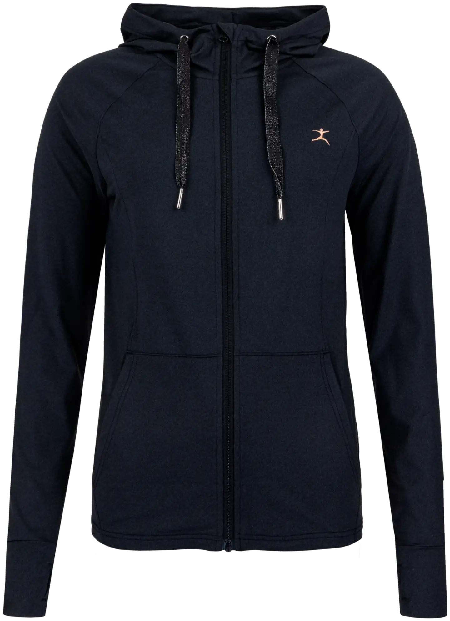 Danskin naisten treenitakki hupulla DPA25002 - BLACK MELANGE - 1