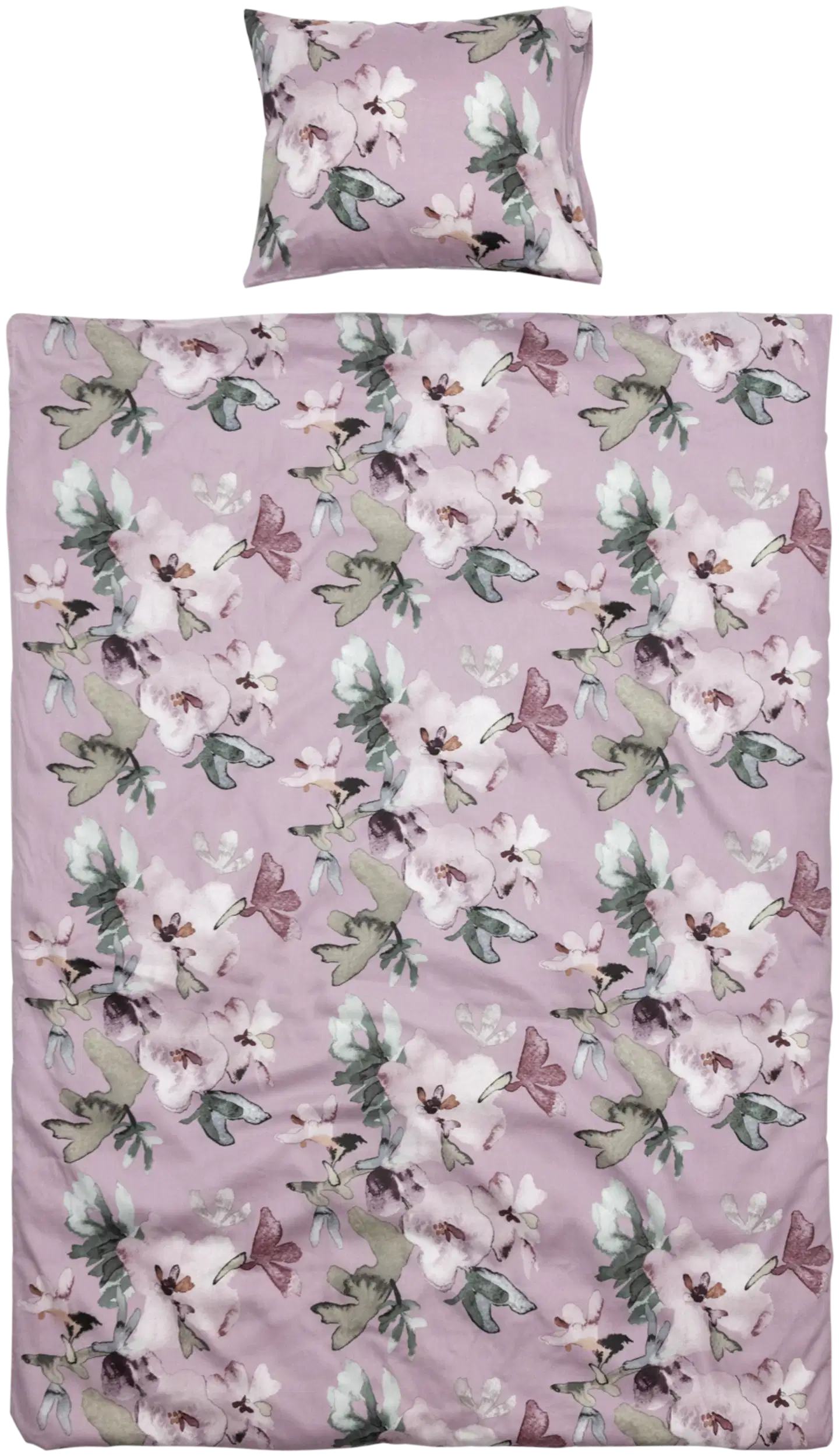 Pentik Hetki pussilakanasetti 150x210 cm + 50x60 cm kukka vaaleanpunainen - 2