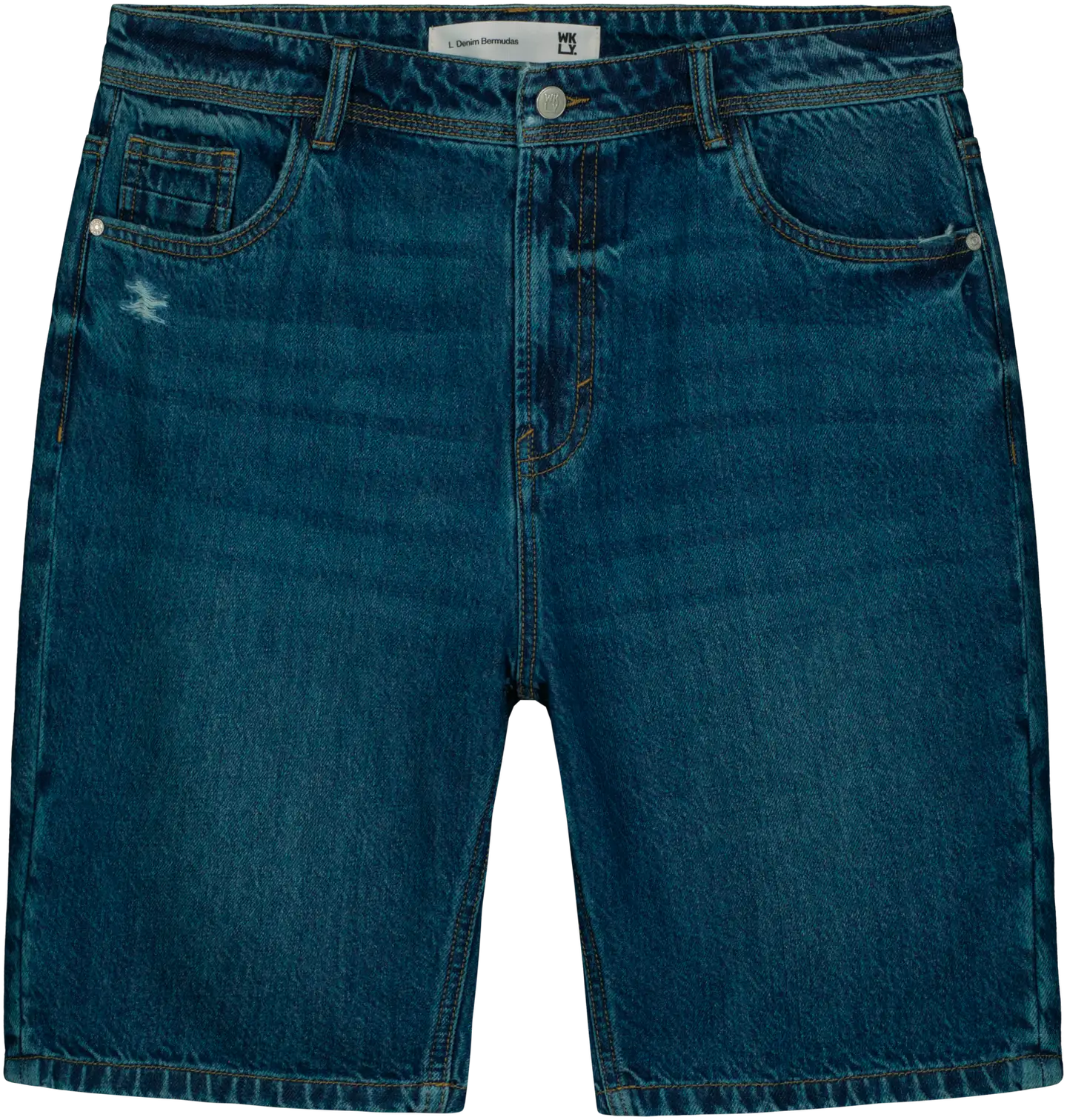 WKLY miesten farkkushortsit 202W152511 - Med.blue denim - 1
