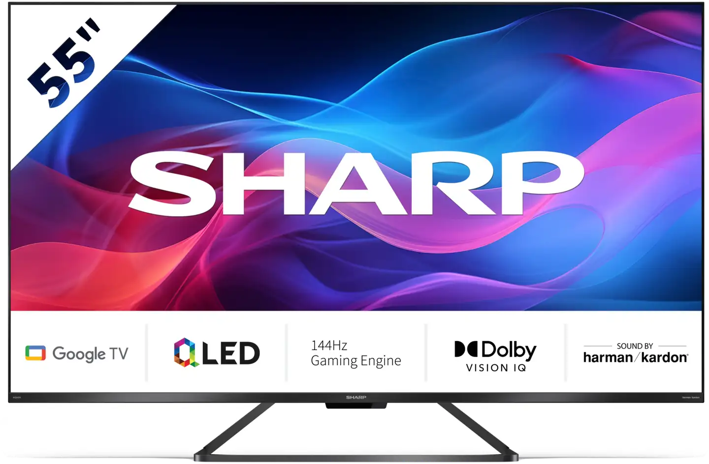 Sharp 55" 4K UHD 144Hz QLED Google TV 55GR8265E - 2