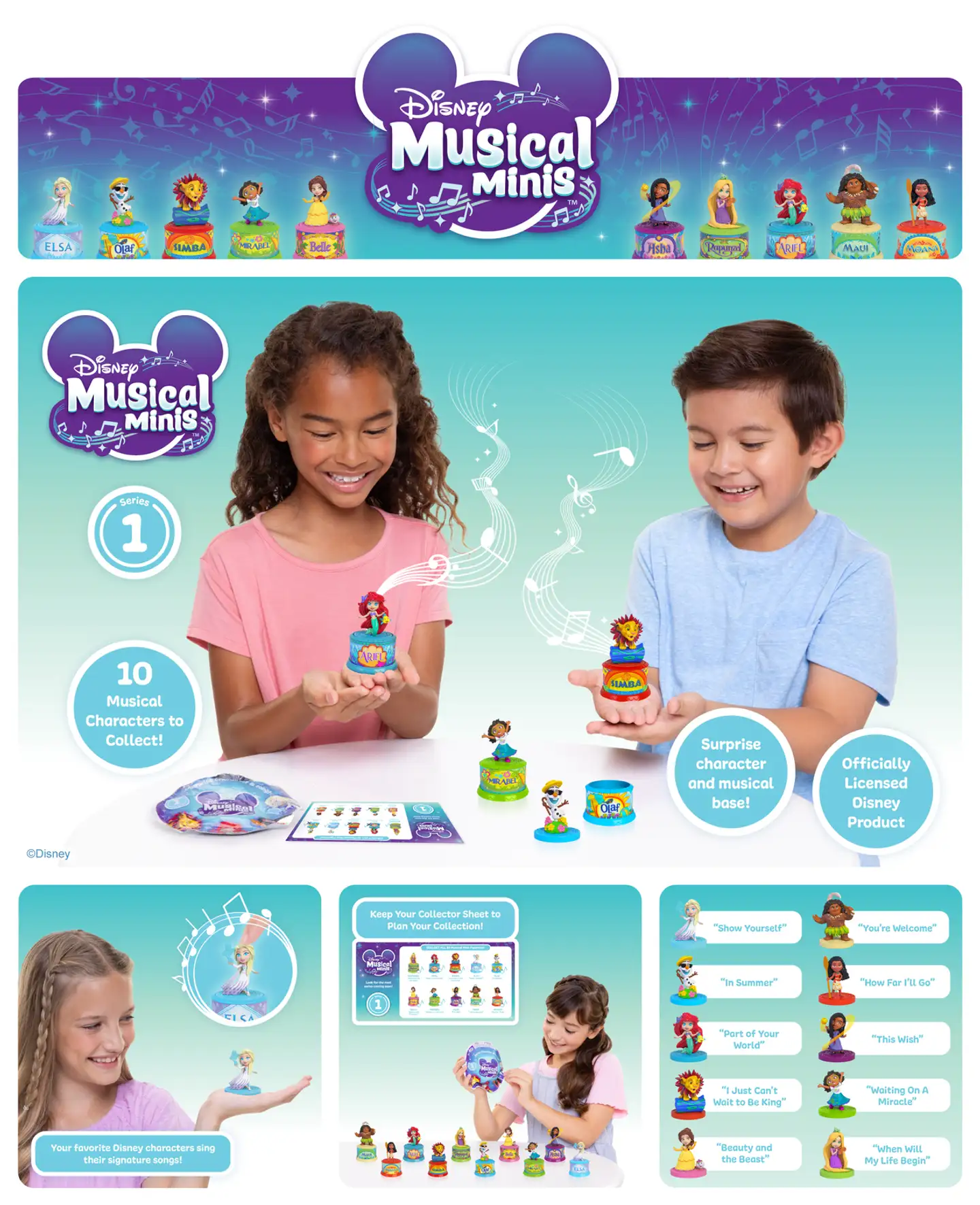 Hahmo musiikilla Disney Musical Minis (blind bag), erilaisia - 11