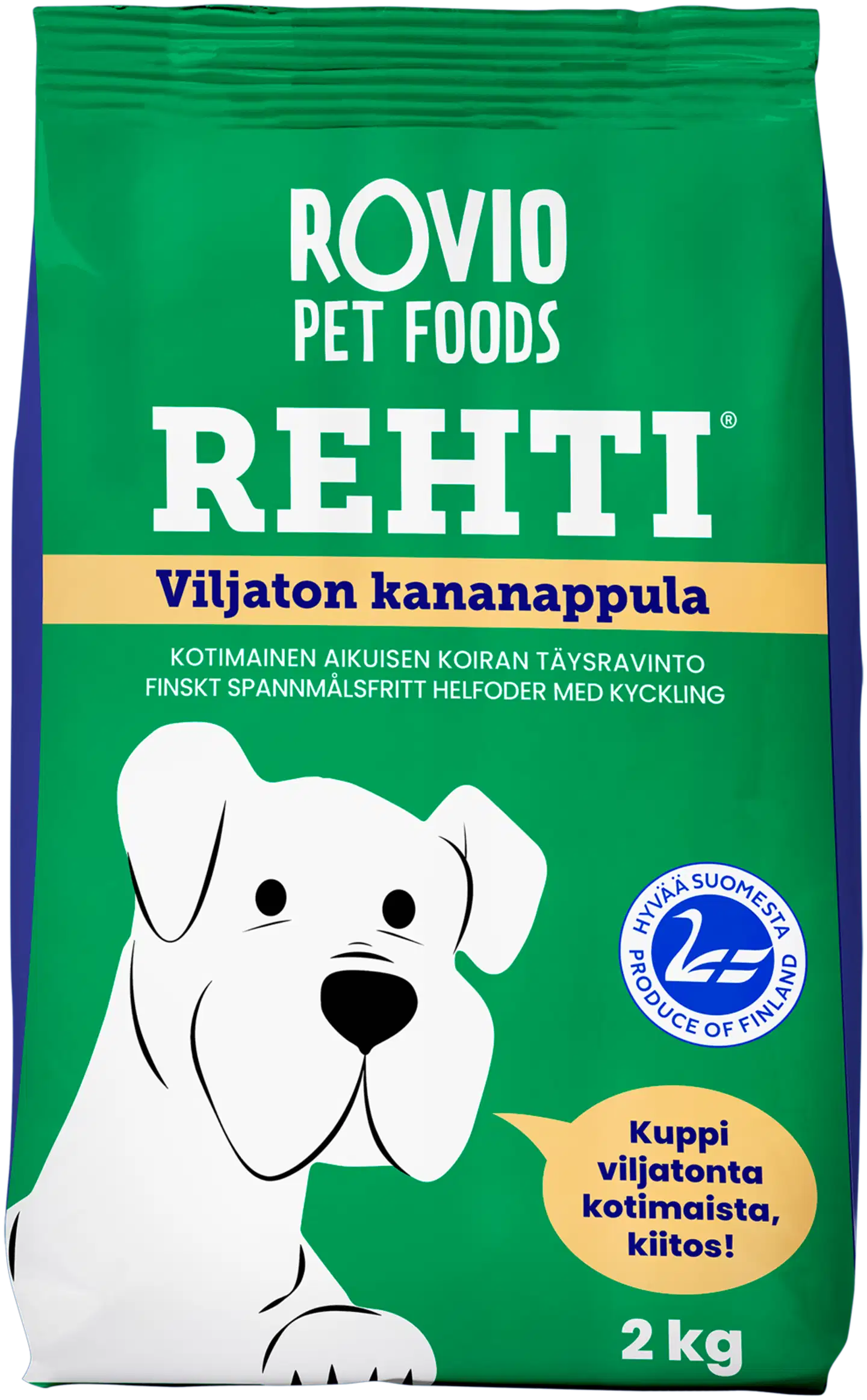 Rehti Viljaton Kana koiranruoka 2 kg