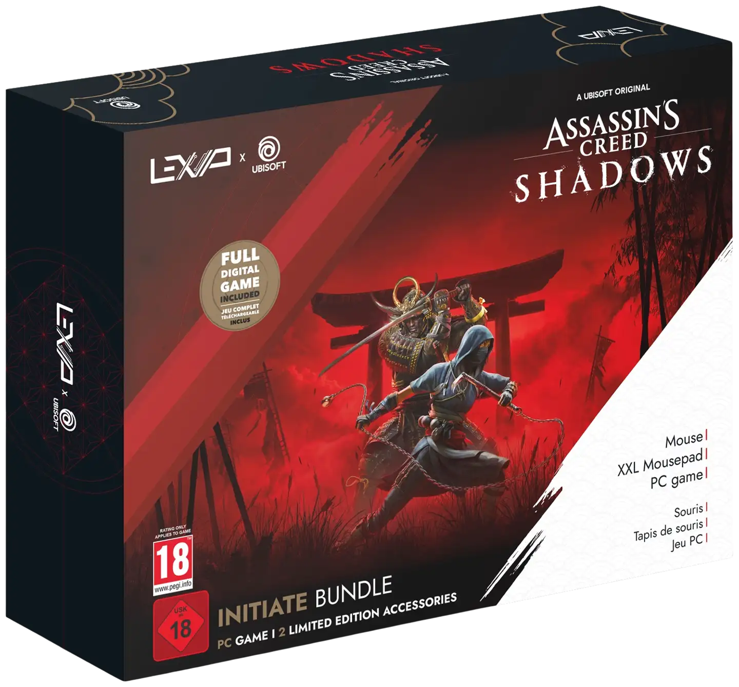 Lexip Assassins Creed Shadows Initiate bundle (PC peli, pelihiiri, XXL hiirimatto) - 1