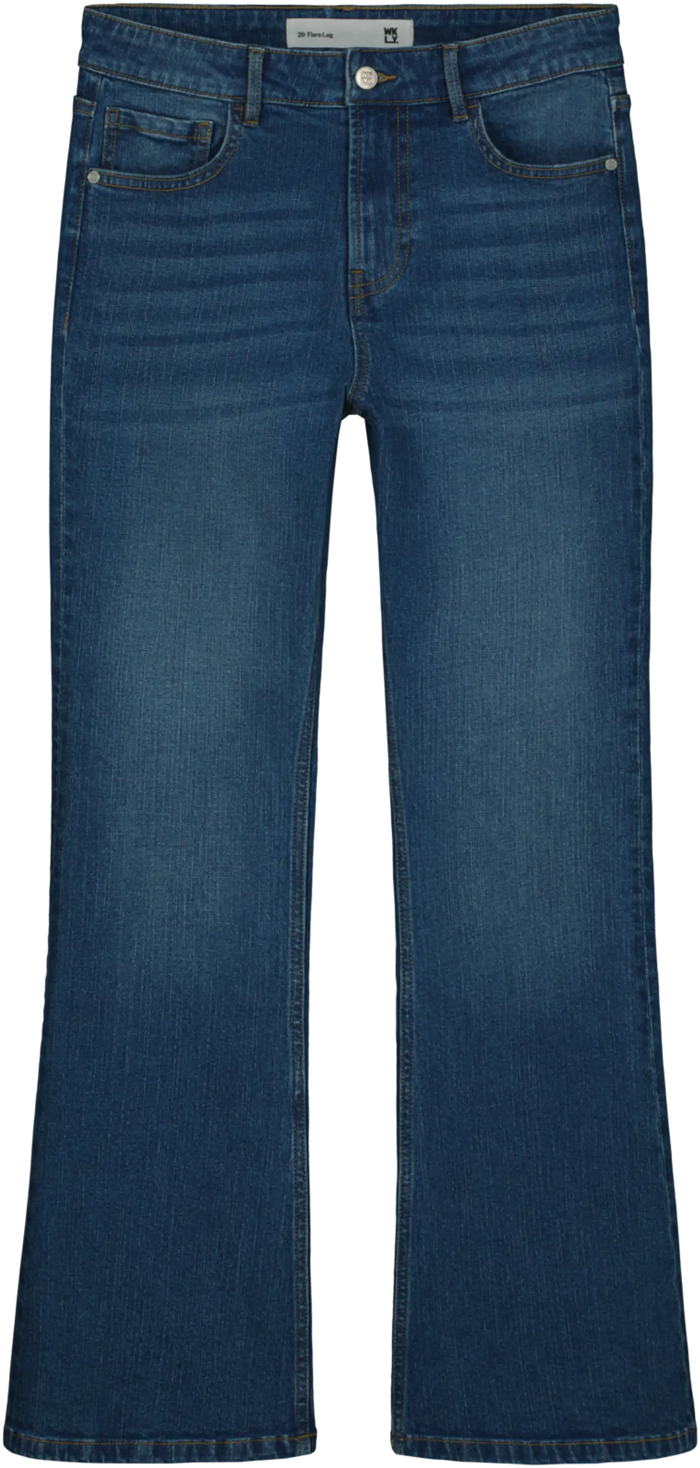 WKLY. naisten farkut Slim Flare - M.BLUE - 1