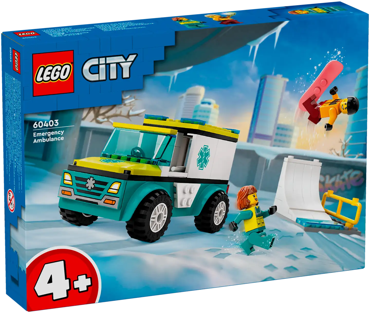 LEGO City Great Vehicles 60403 Ambulanssi ja lumilautailija - 1