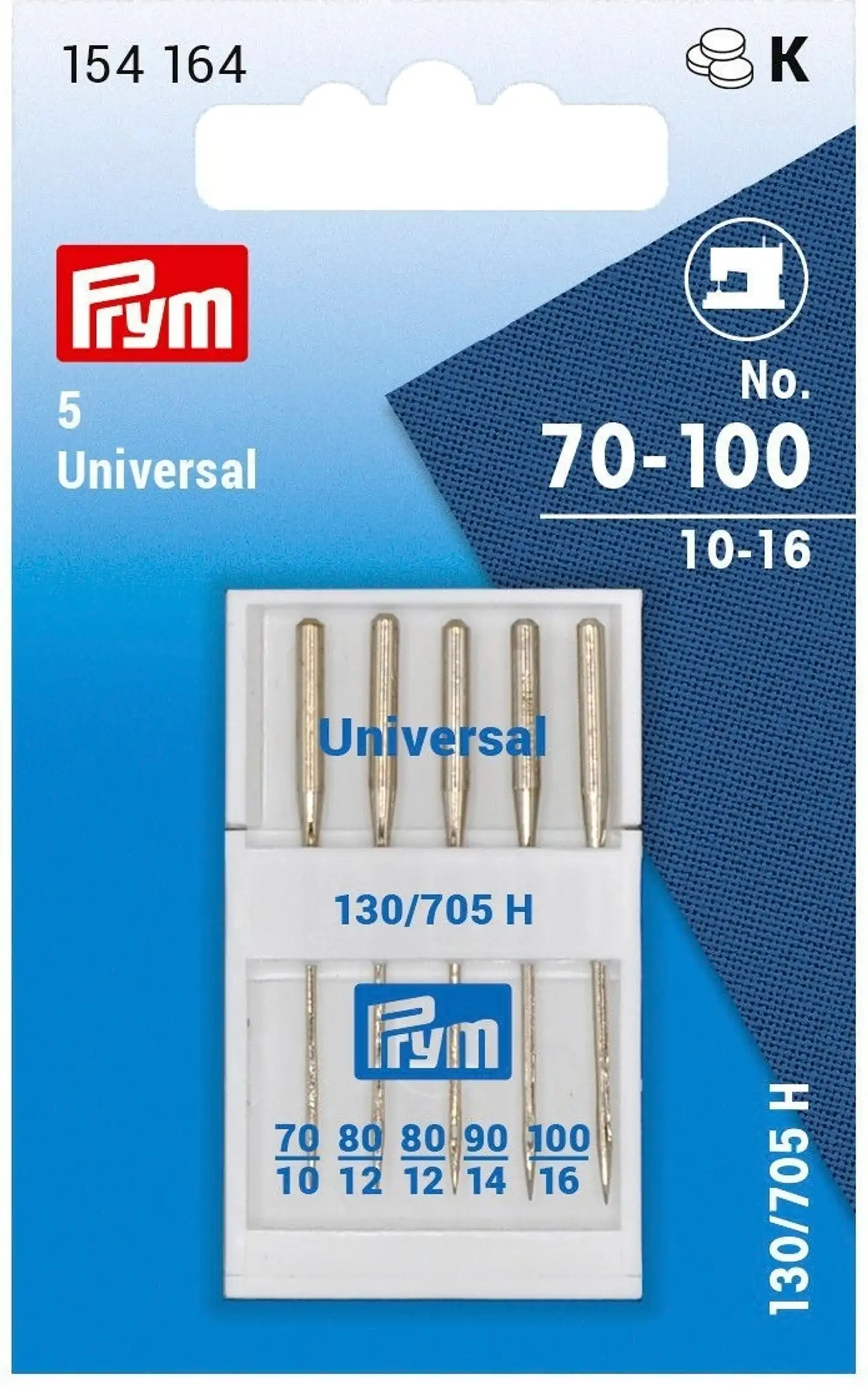 Prym ompelukoneneula lajitelma 70-100 5 kpl/pakkaus