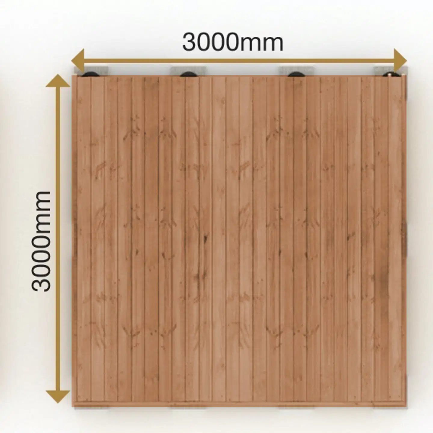 PatioN°rd Havu valmisterassi 3x3 kestopuu - 6