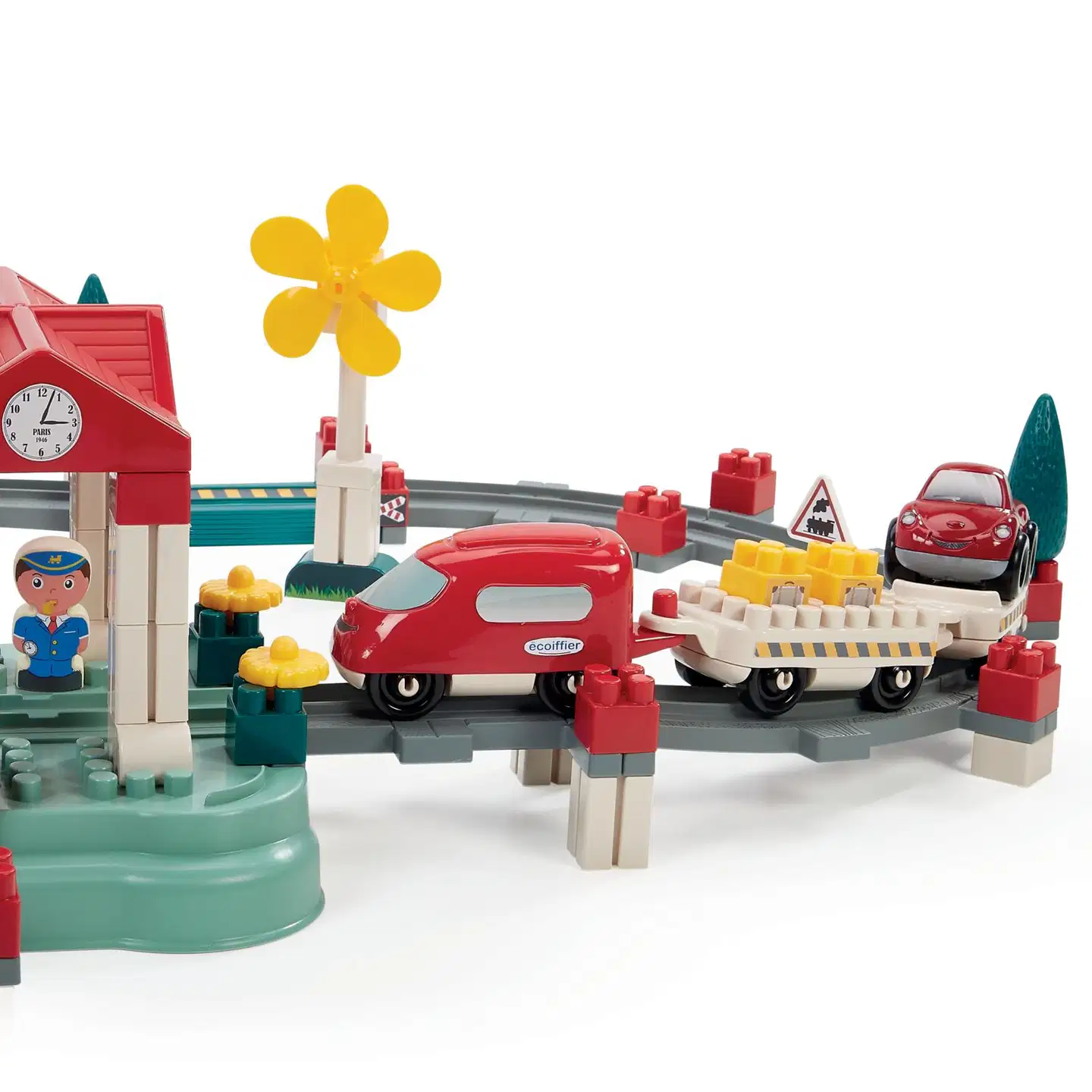 Ecoiffier - Abrick - Taajamajunarata -leikkisetti - 6