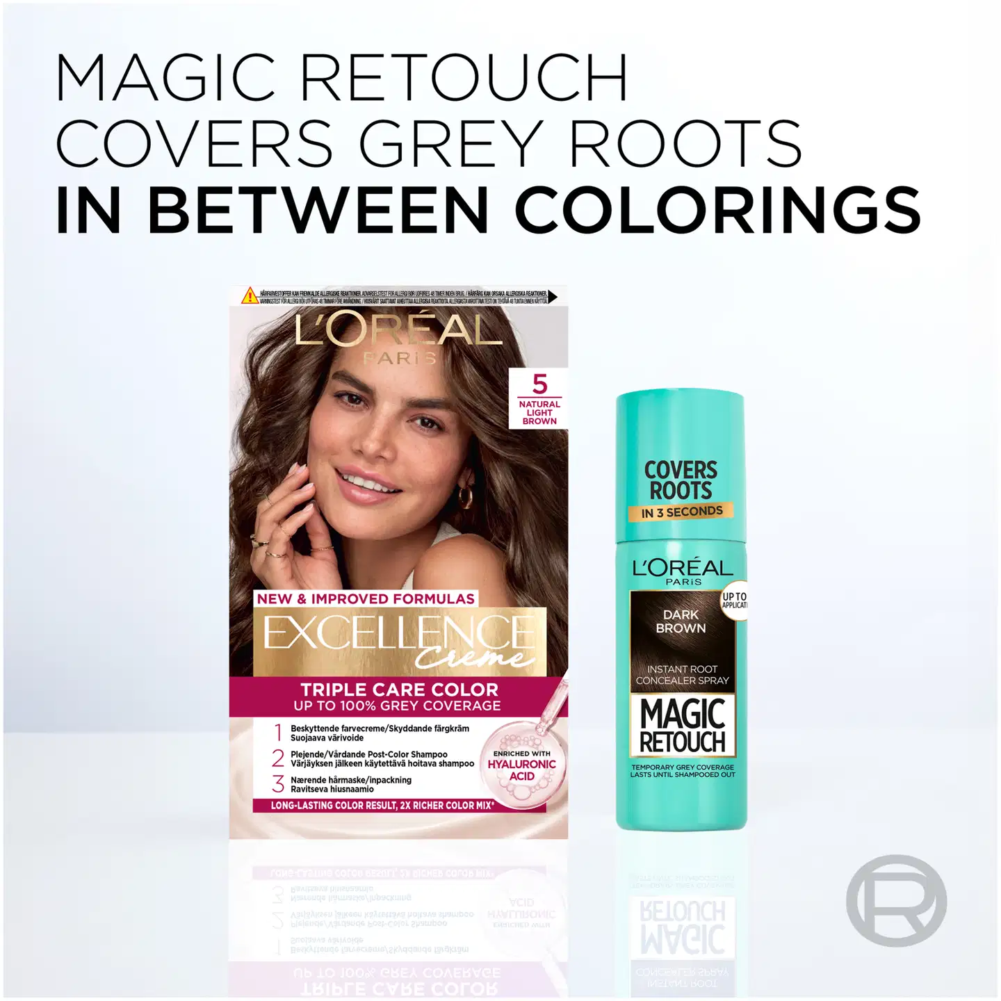 L'Oréal Paris Magic Retouch Black Suihkutettava tyvisävyte 75ml - 7