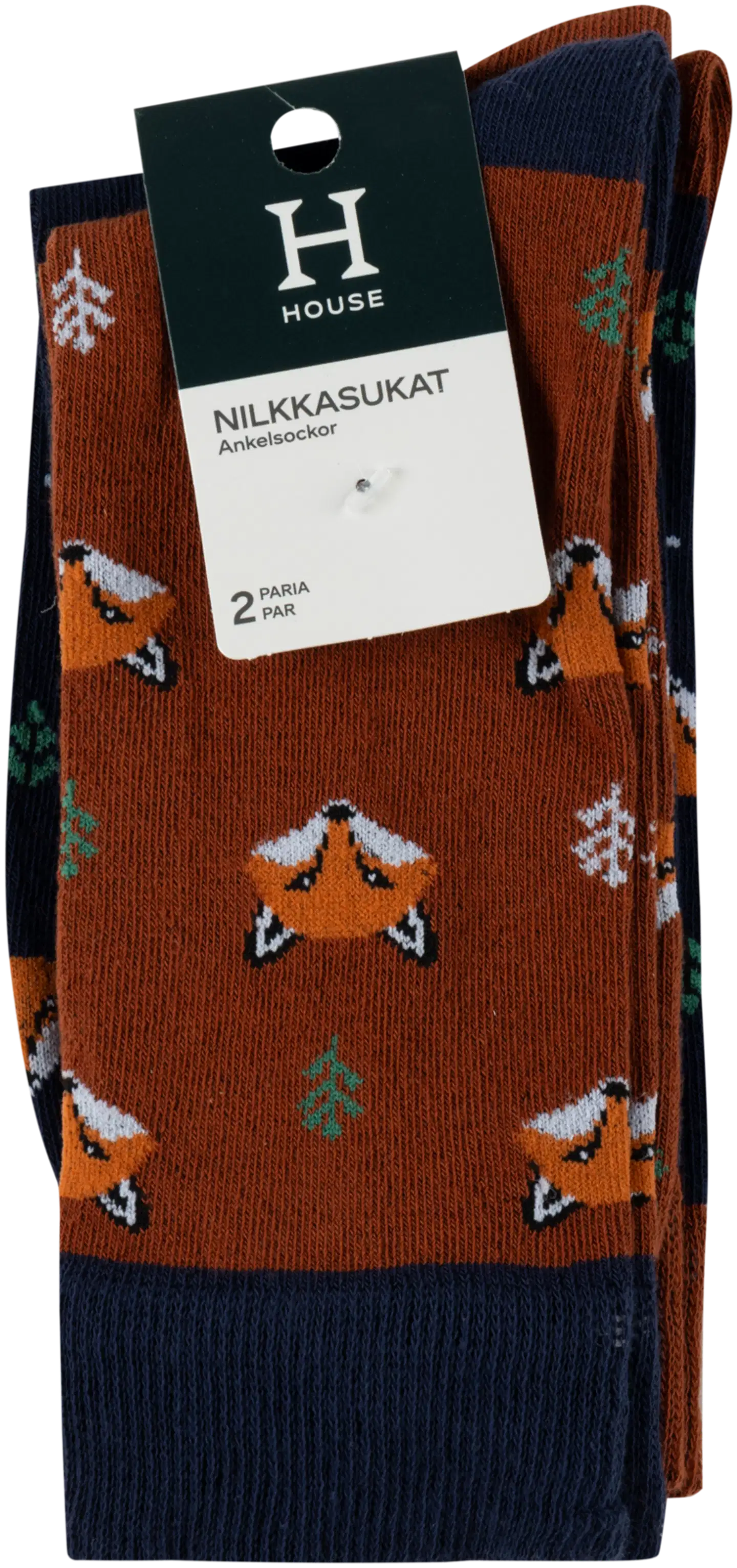 House miesten nilkkasukat 193H322610 - Brown/blue - 2