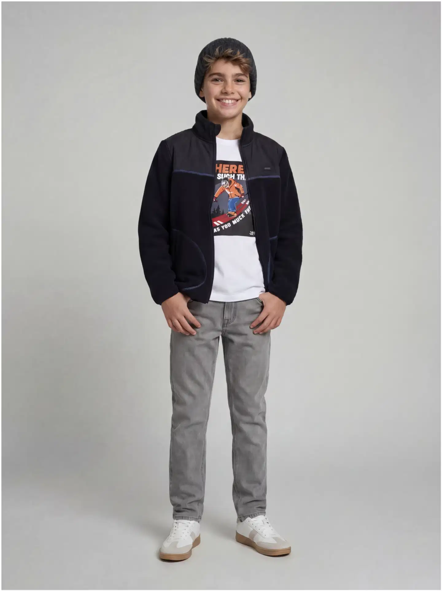 JJ REBEL JUNIOR lasten teddytakki - Black - 4