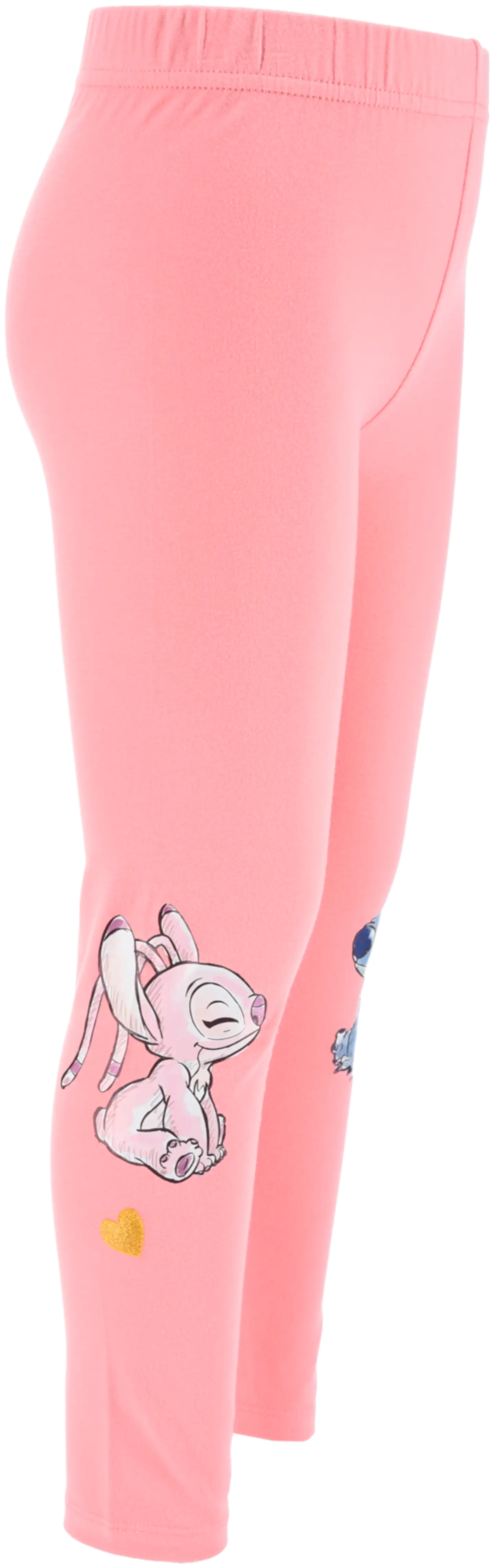 Lasten Lilo & Stitch leggins, laadukas kangas - pink - 4