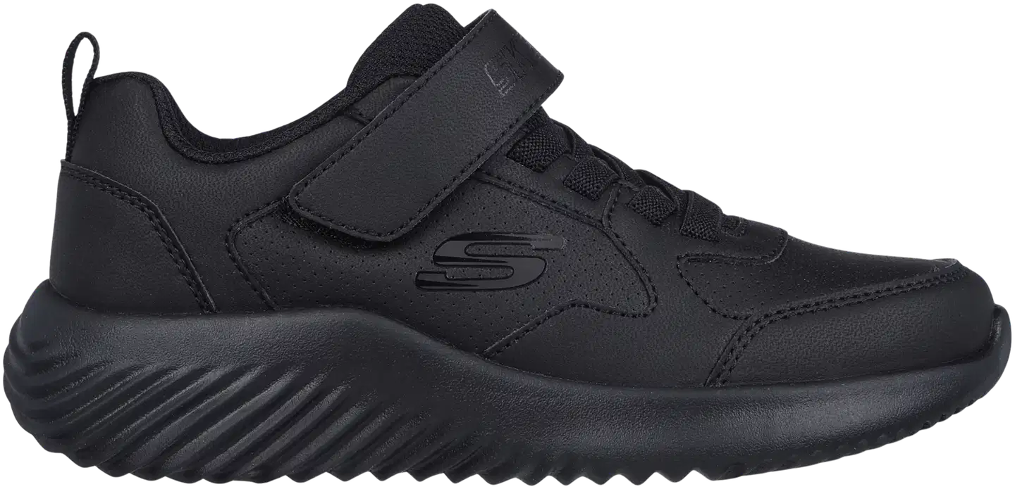Skechers lasten kevyt lenkkari tarranauhalla ja venyvillä nauhoilla - BLACK - 5