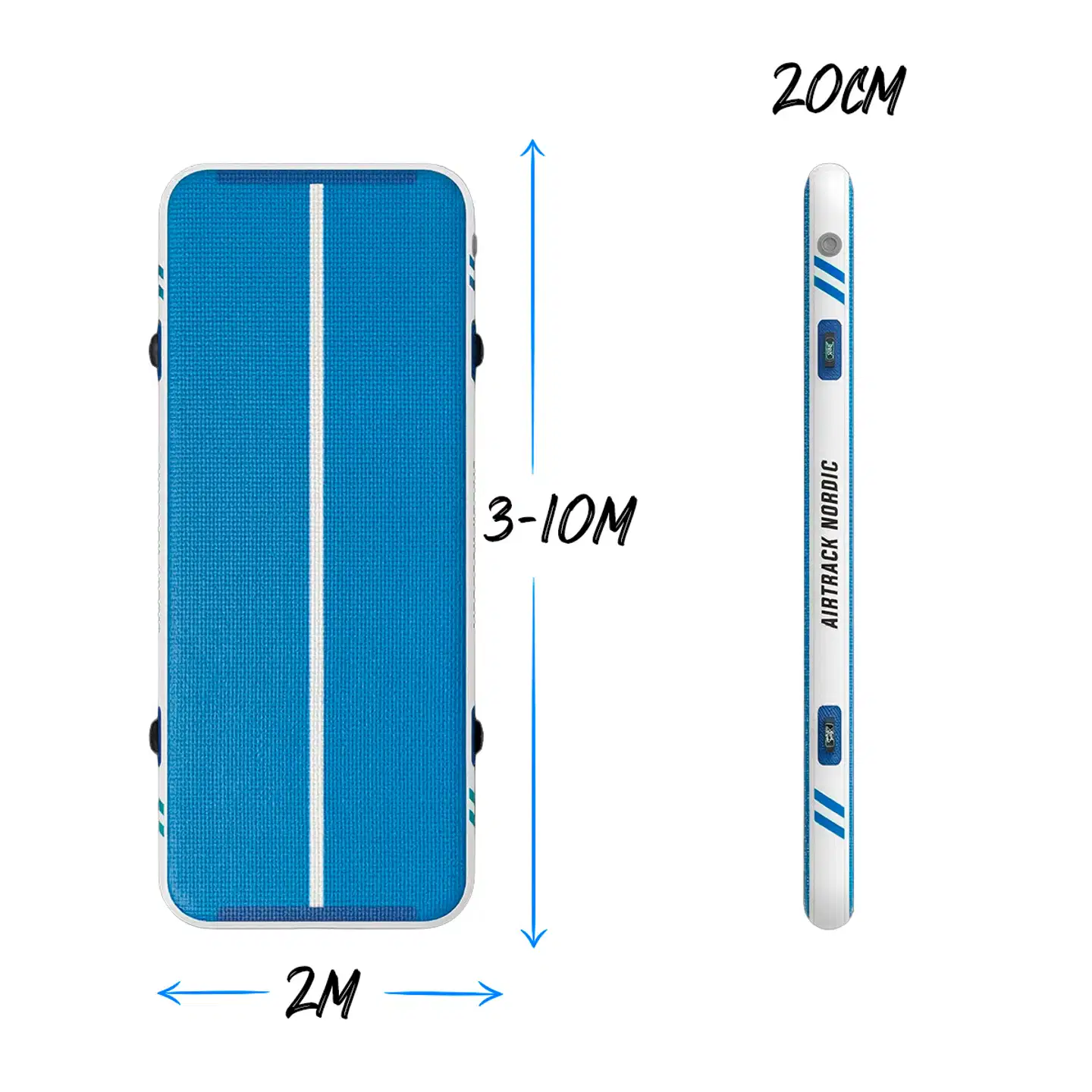 AirTrack Nordic Deluxe Wide ilmavolttirata - 4 m - 8