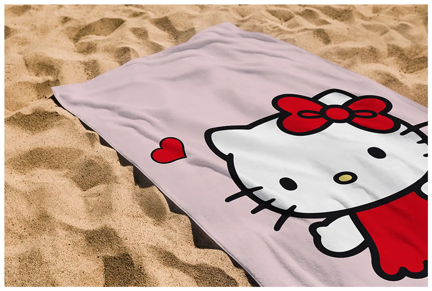 Hello Kitty lasten kylpypyyhe 70x140 cm pinkki - 3