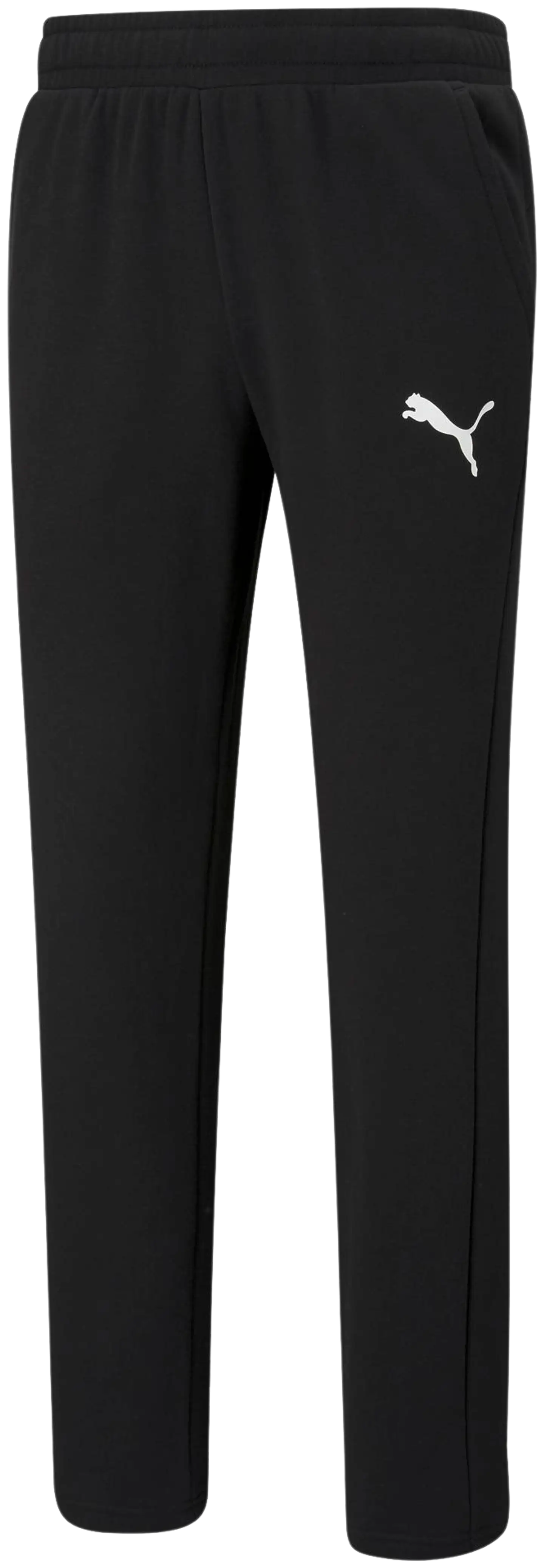 Puma miesten collegehousut ESS Logo Pants TR op - BLACK - 1