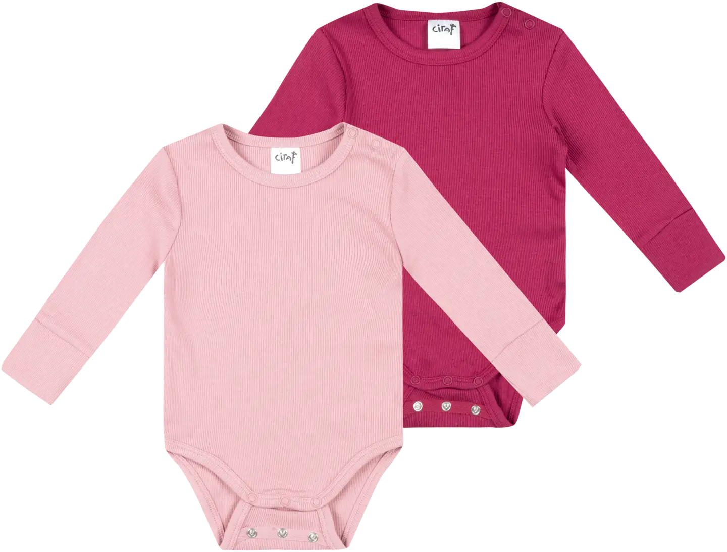 Ciraf vauvojen ribbibody 250B252921 2-pack - Beaujolais & Lilas - 1