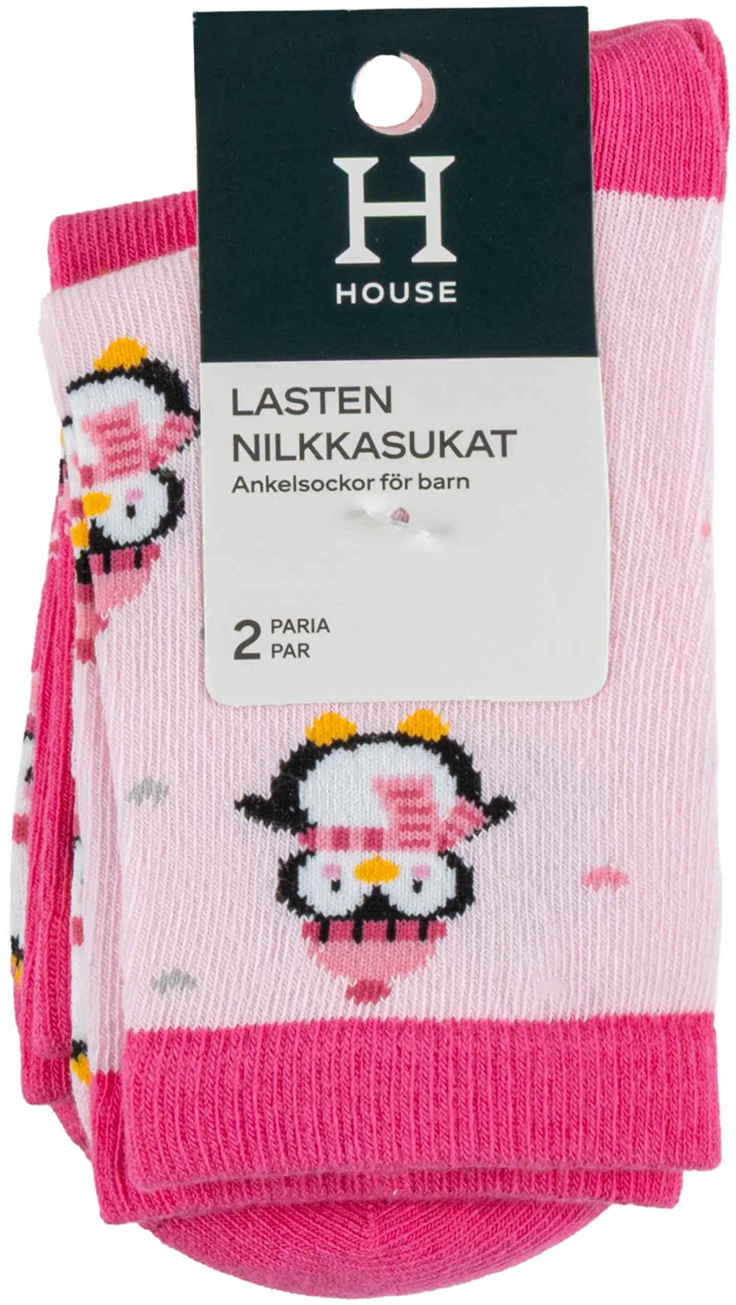 House lasten nilkkasukat 234H362642 2-pack - Pink - 2