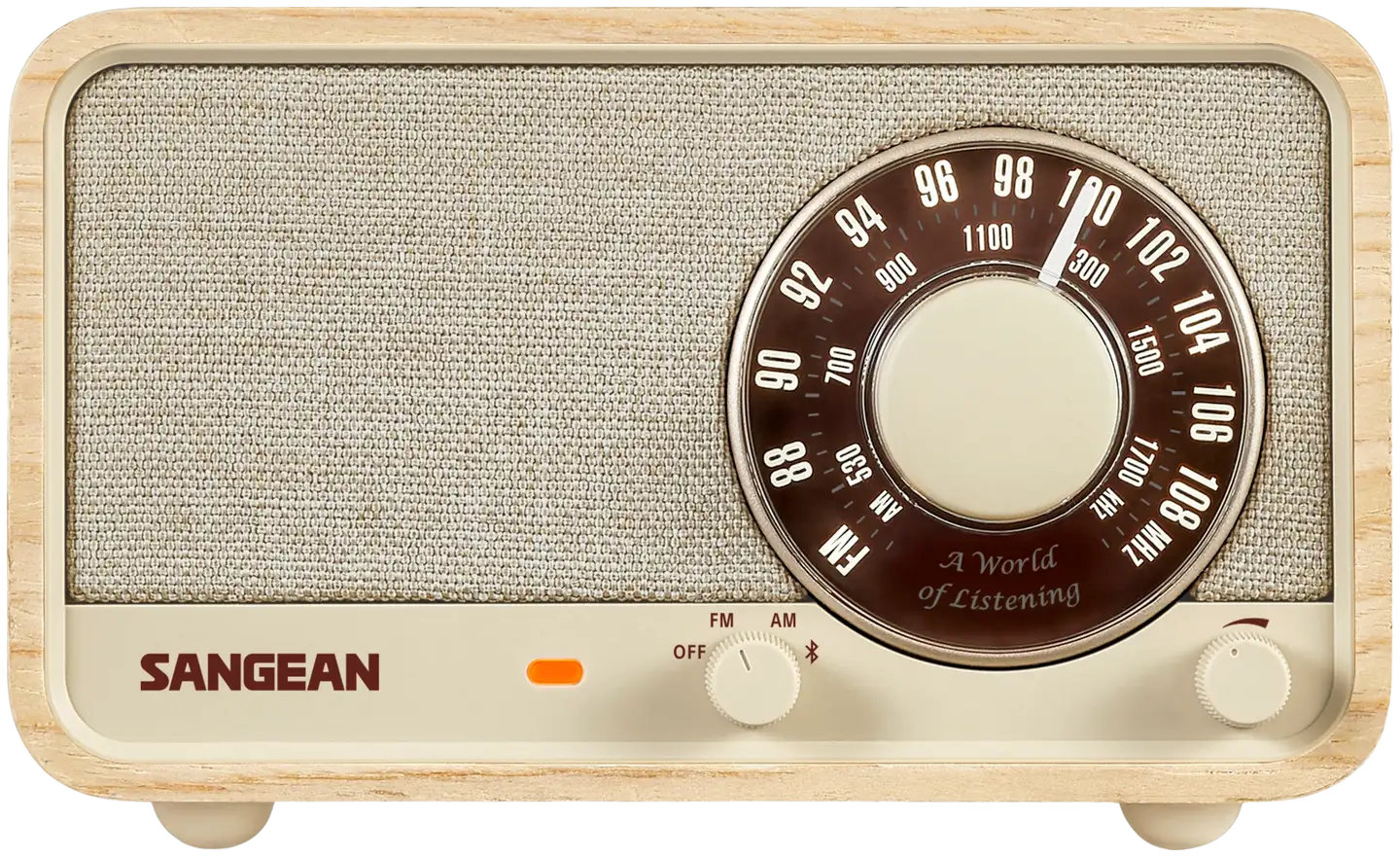 Sangean WR-8 Bluetooth pöytäradio, vaalea tammi - 3