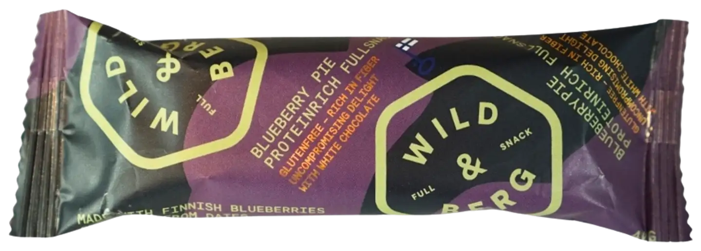 Wild&Berg proteiinirikas täysvälipala Mustikkapiirakka 40 g - 1