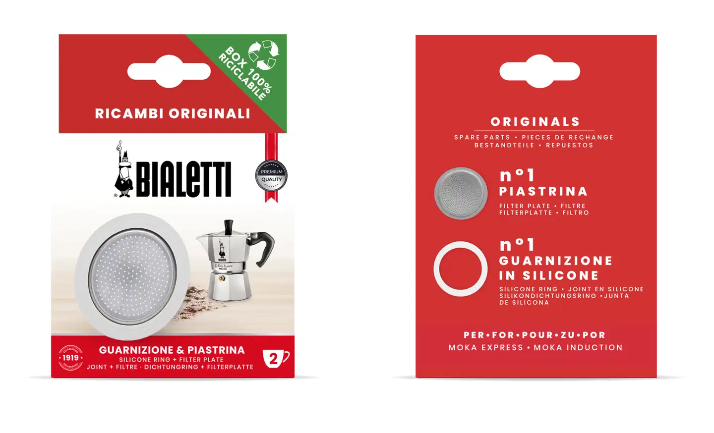 Bialetti 3 tiivistettä ja filtteri 2 k, Moka Express