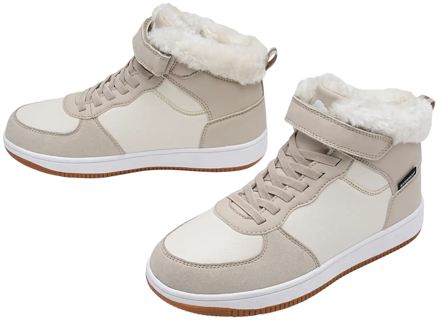 Lejon lasten vedenpitävät vapaa-ajan tennarit Bailey WP Warm - offw beige - 3