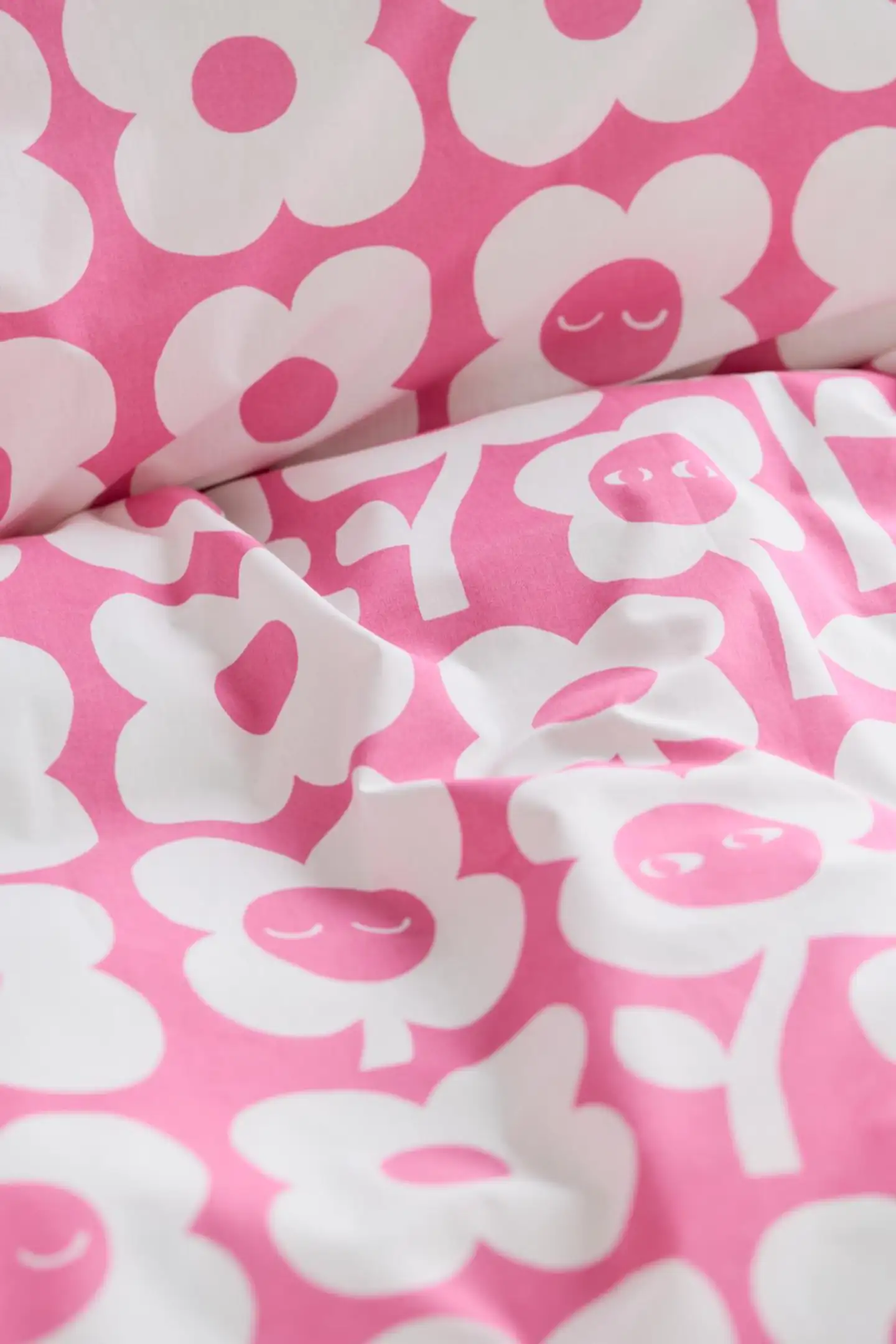 Finlayson pussilakanasetti Kukkariemu 150X210+50X60 pinkki/valkoinen - 2