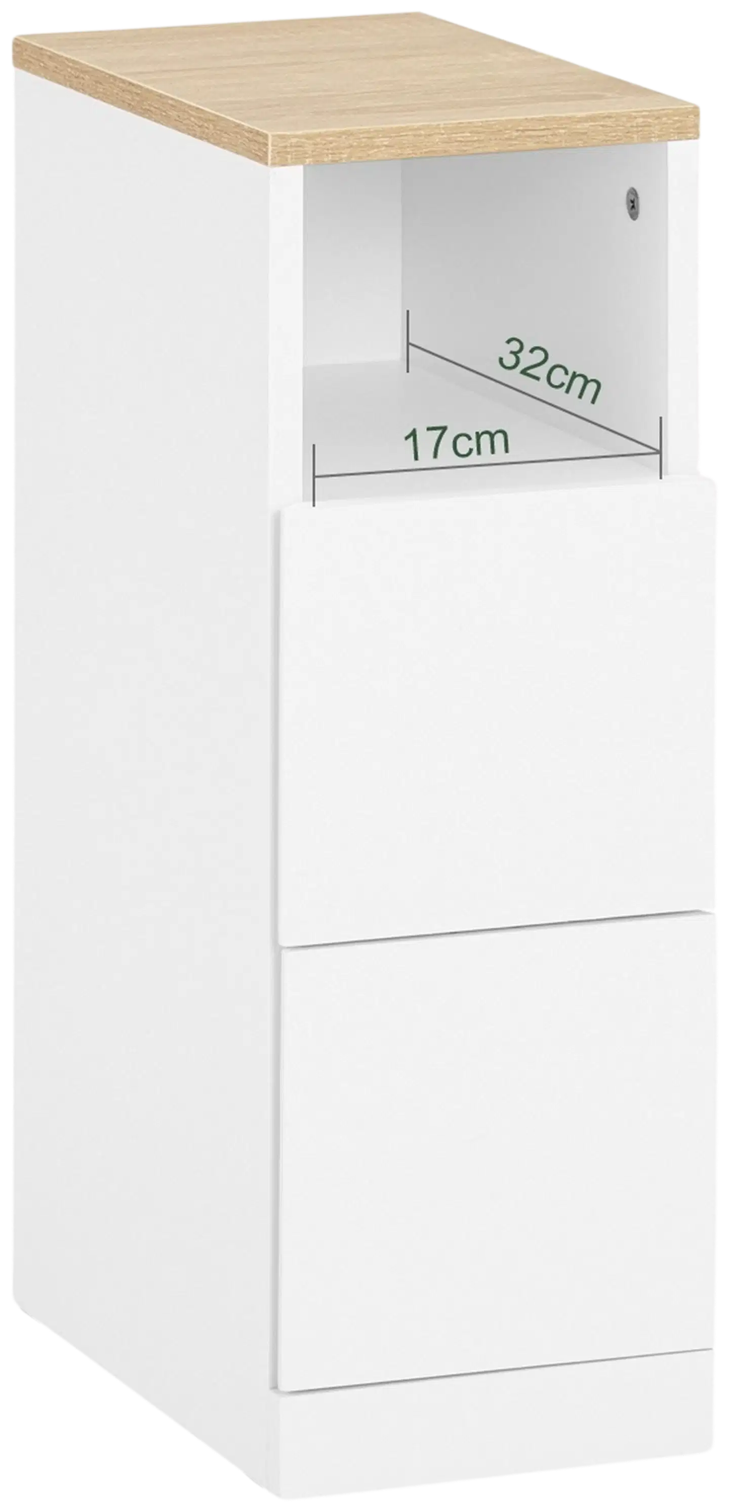 SoBuy yöpöytä valkoinen FBT149-WN - 3