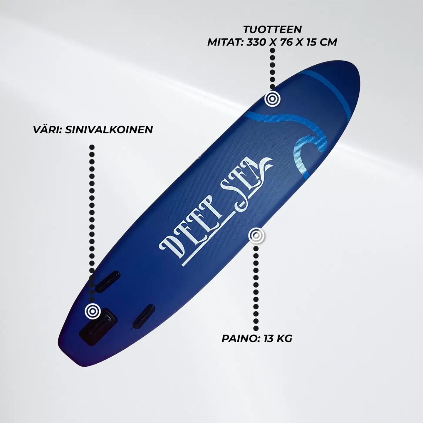 Deep Sea SUP-lautasetti XXL 330cm, Sinivalkoinen - 7