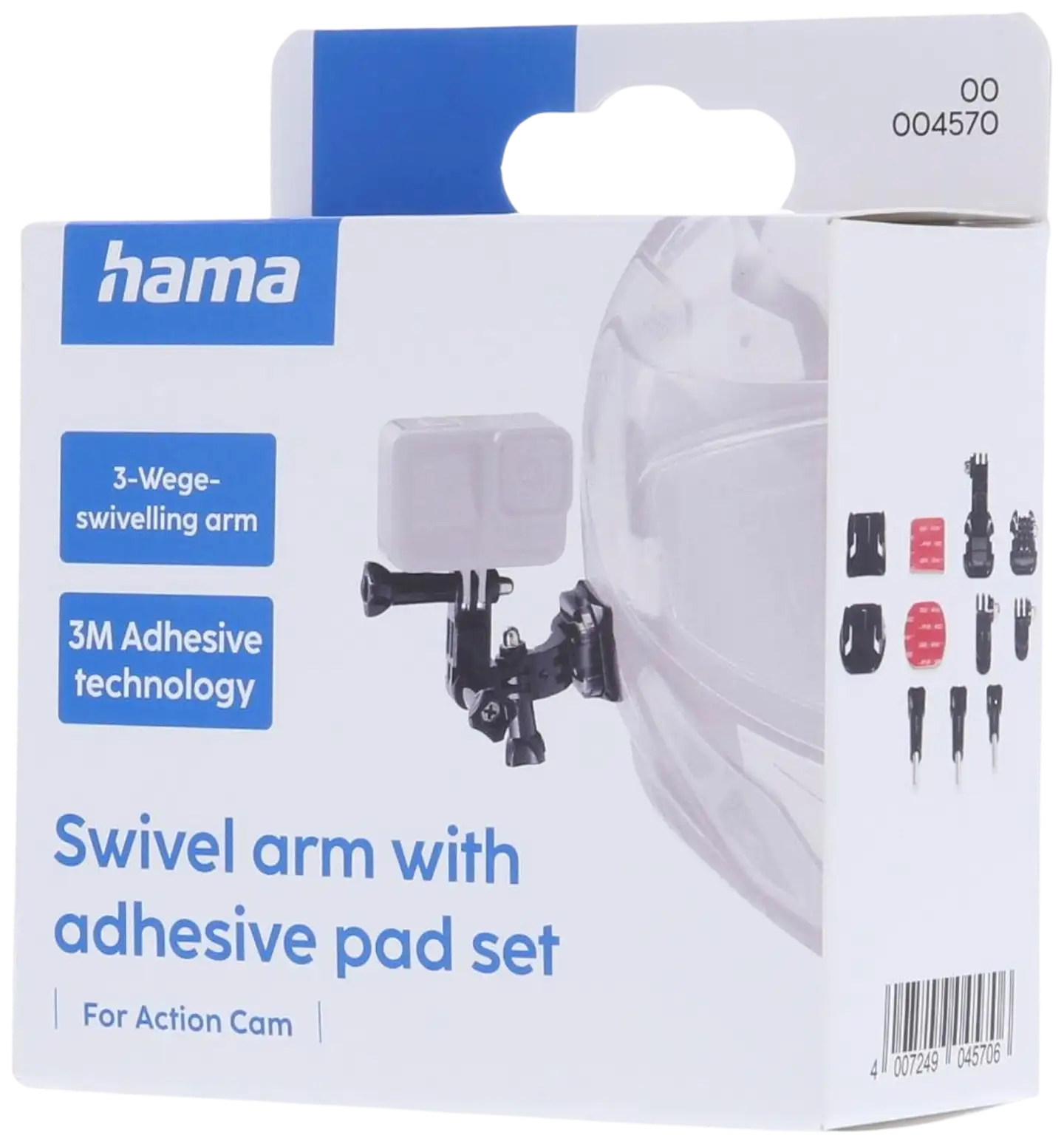 Hama kiinnityssarja nivelvarrella sivukiinnitykseen GoPro-kannalla - 4